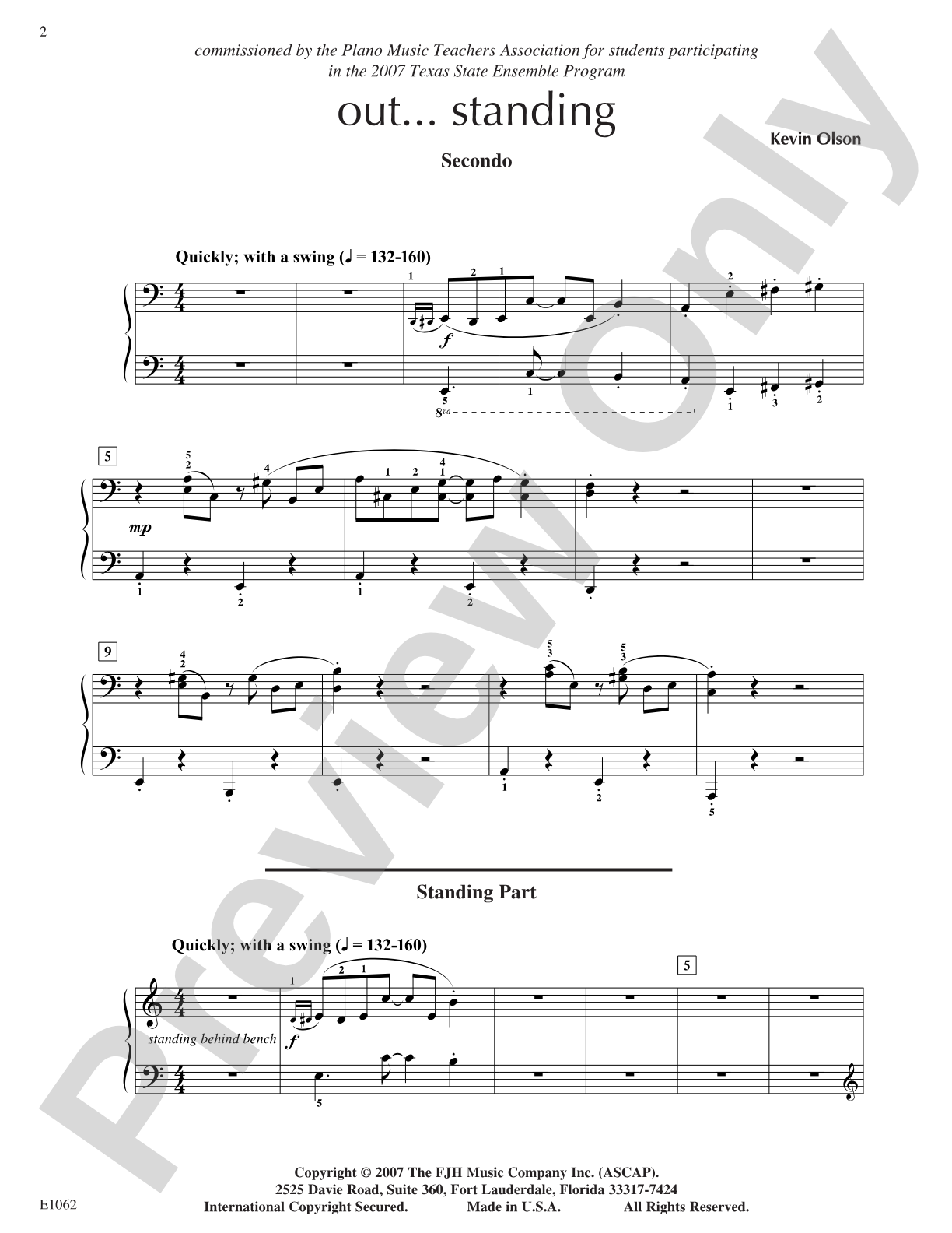 out...standing: Piano