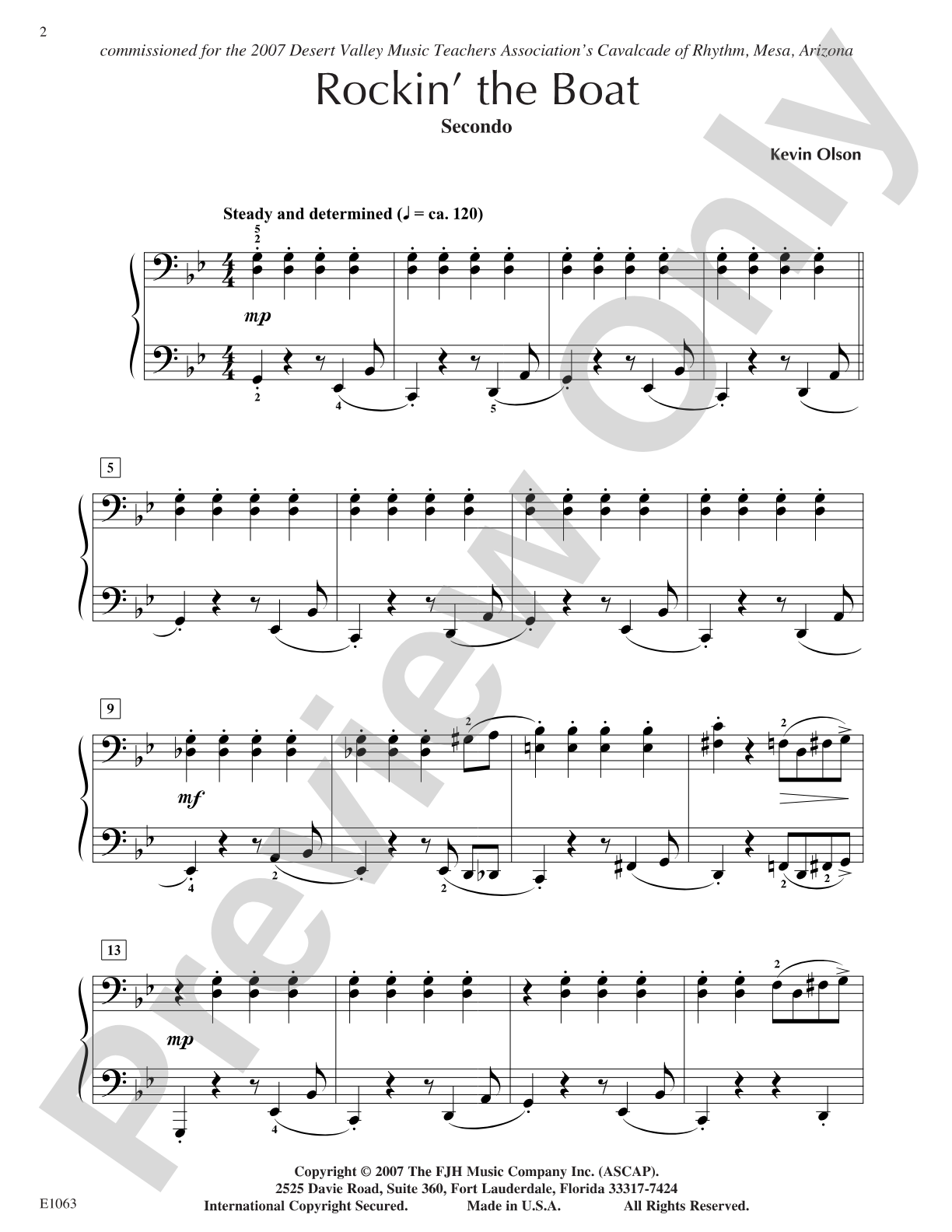 Rockin' the Boat: Piano