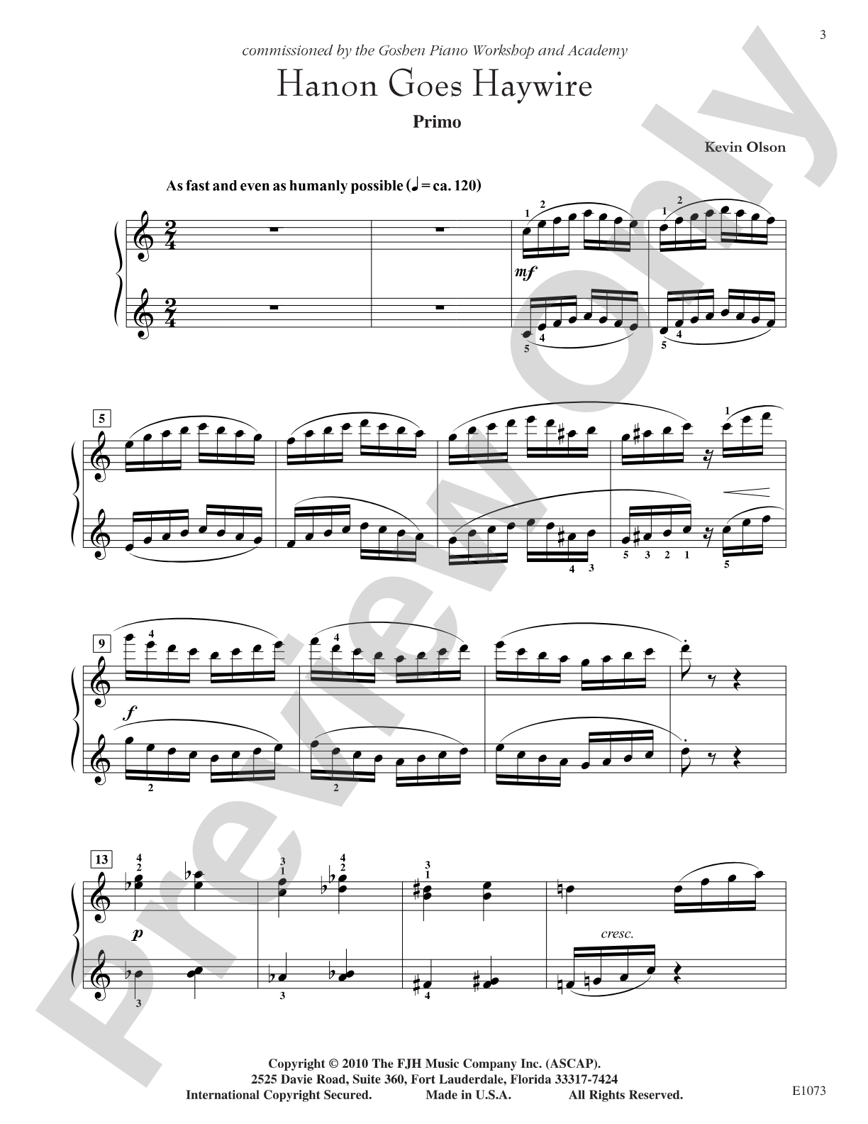 Hanon Goes Haywire: Piano