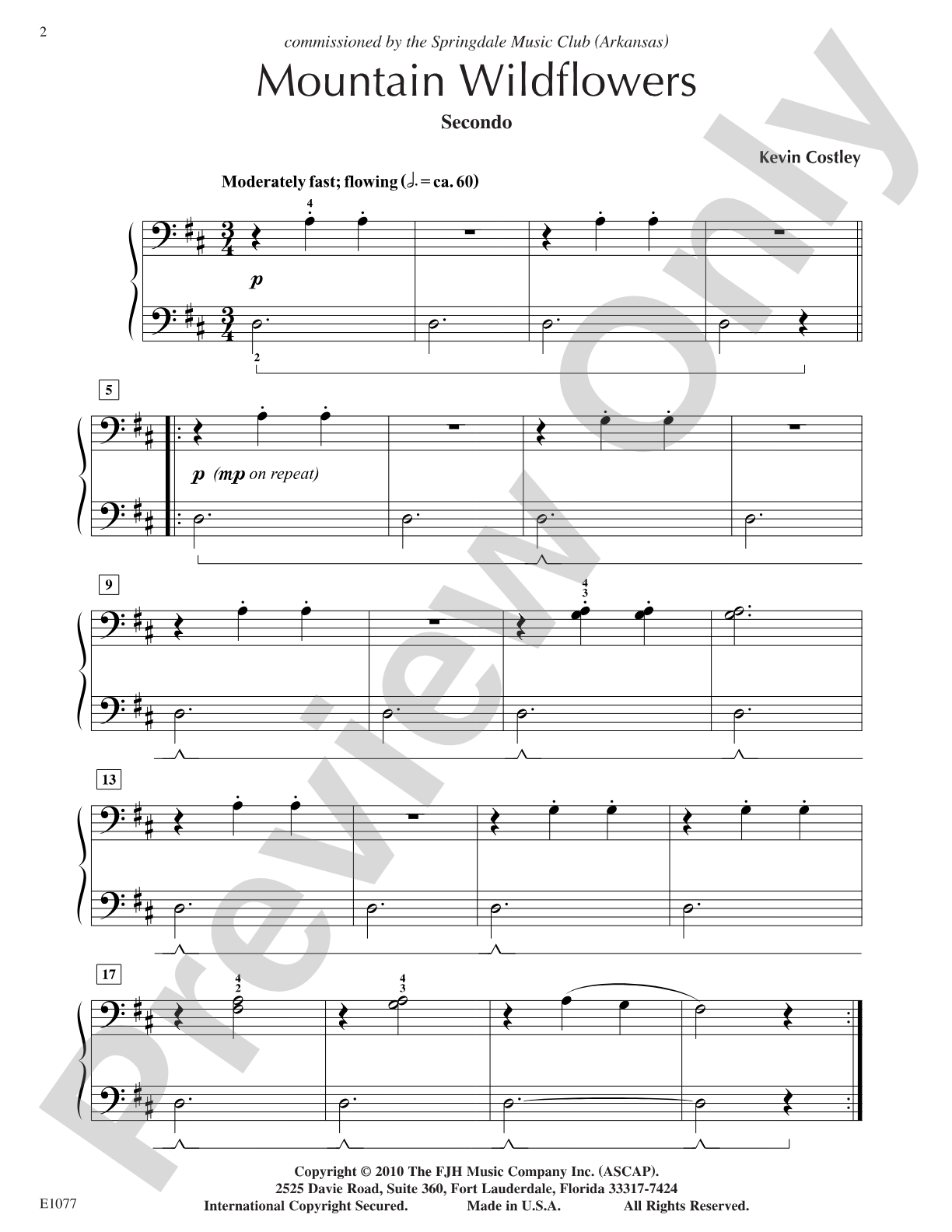 Mountain Wildflowers: Piano