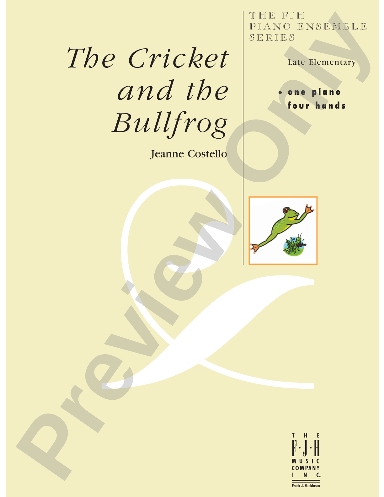 The Cricket and the Bullfrog: Piano