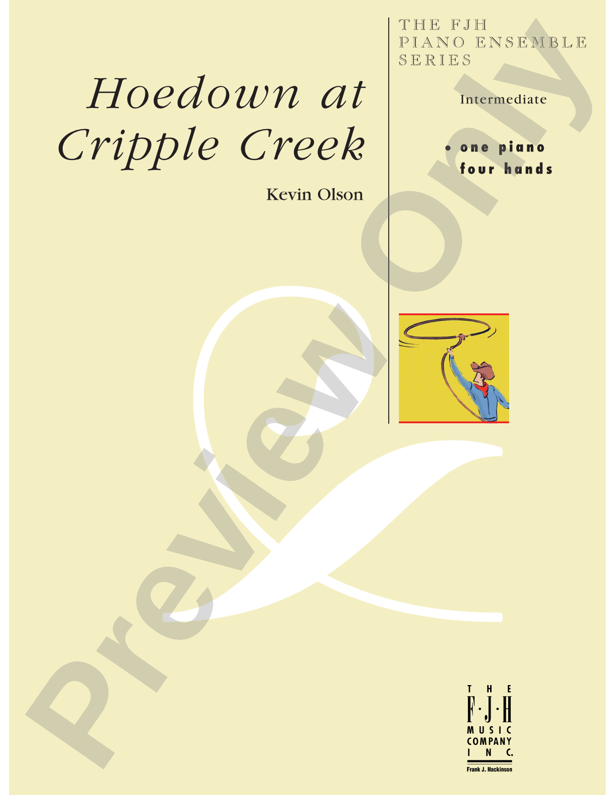 Hoedown at Cripple Creek: Piano