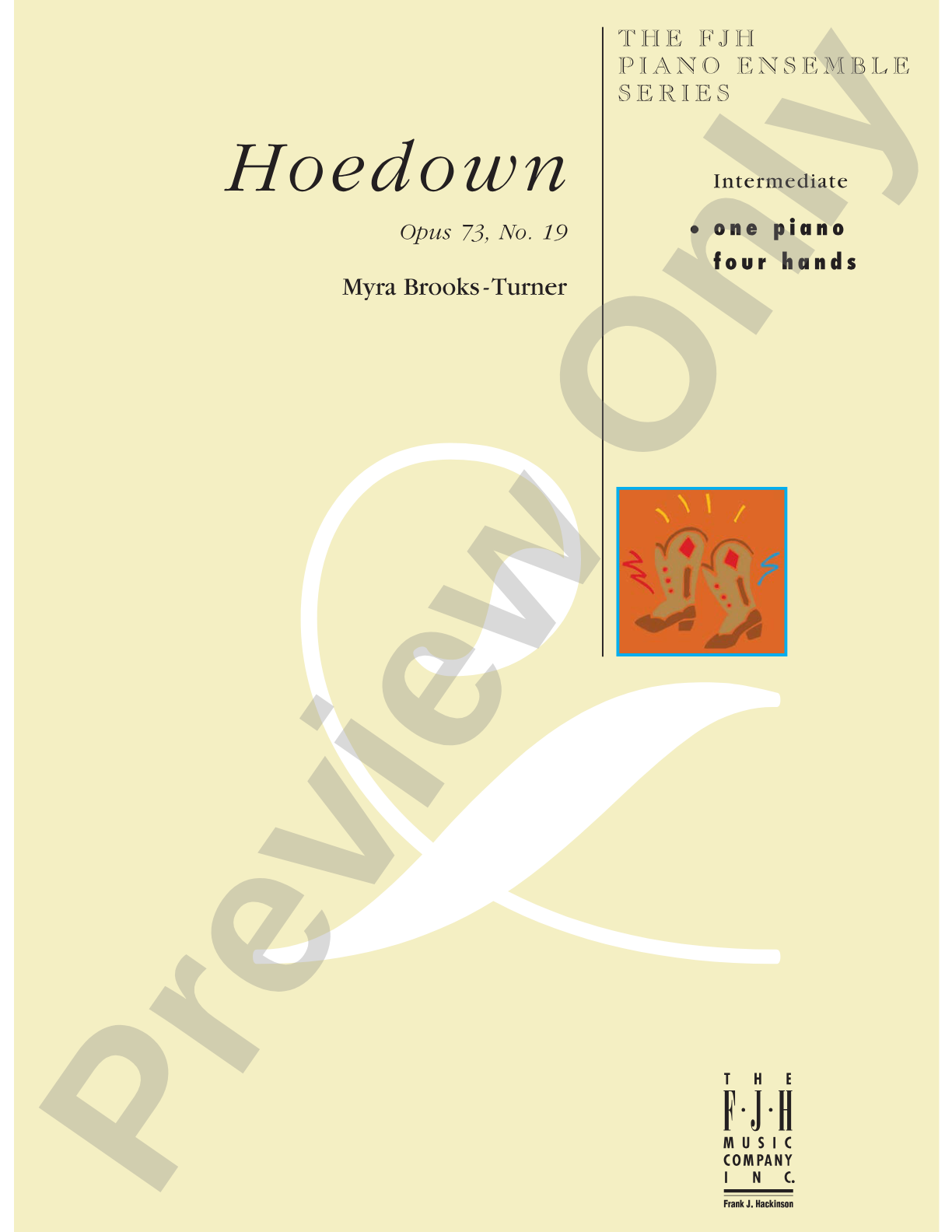 Hoedown, Opus 73, No. 19: Piano
