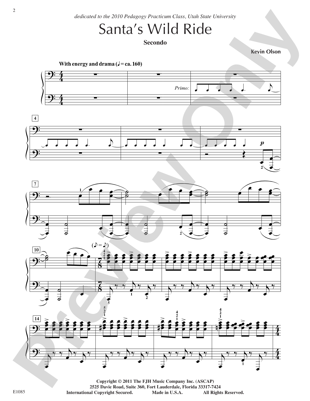 Santa's Wild Ride: Piano