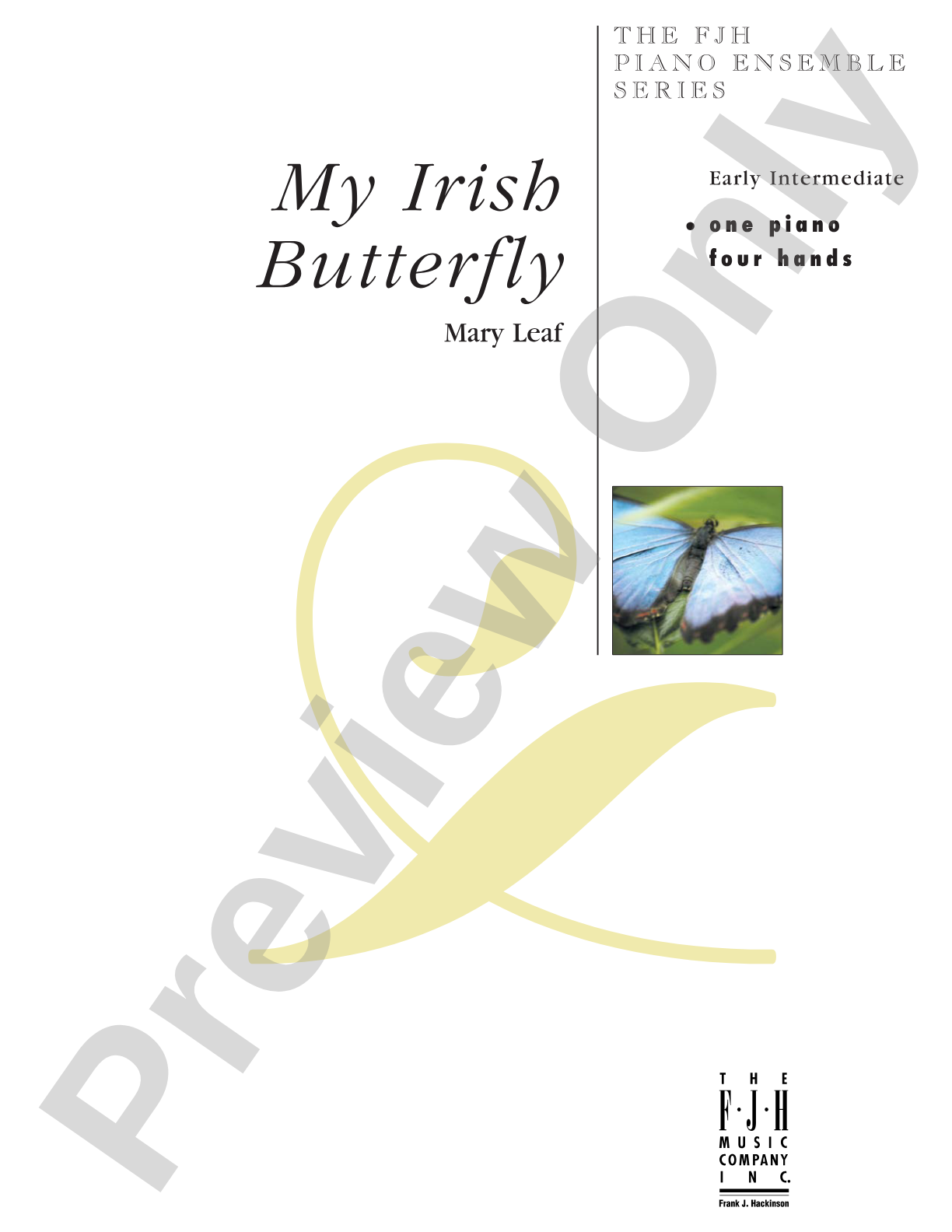 My Irish Butterfly: Piano