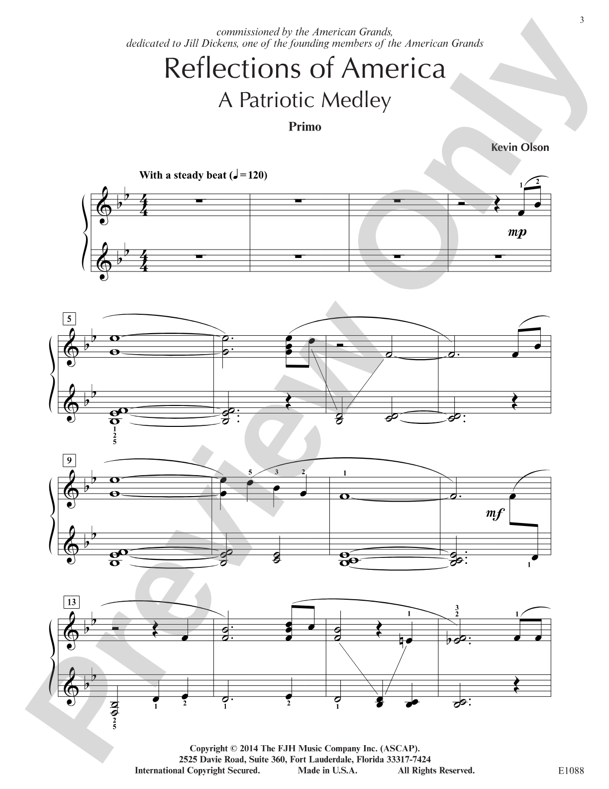 Reflections of America: Piano