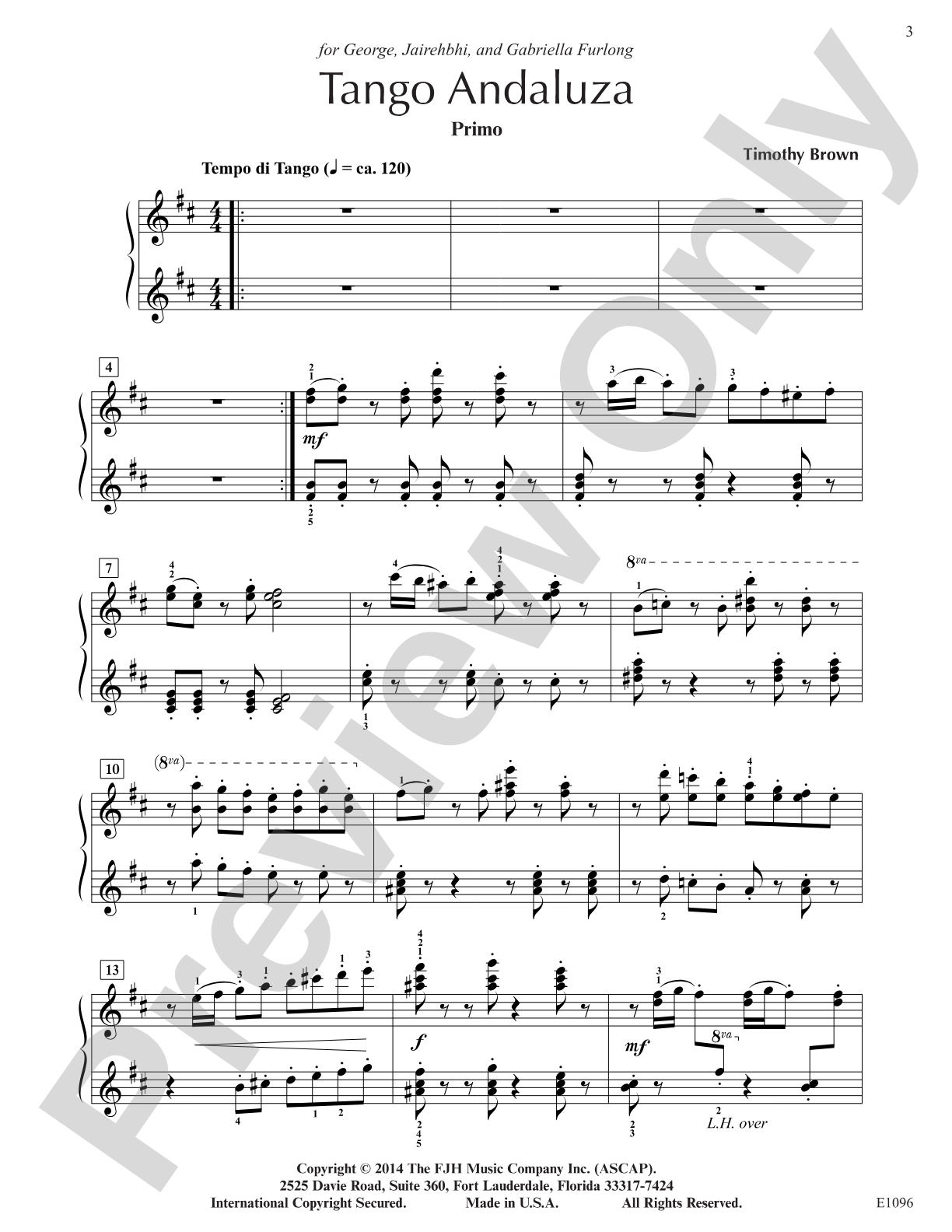 Tango Andaluza: Piano