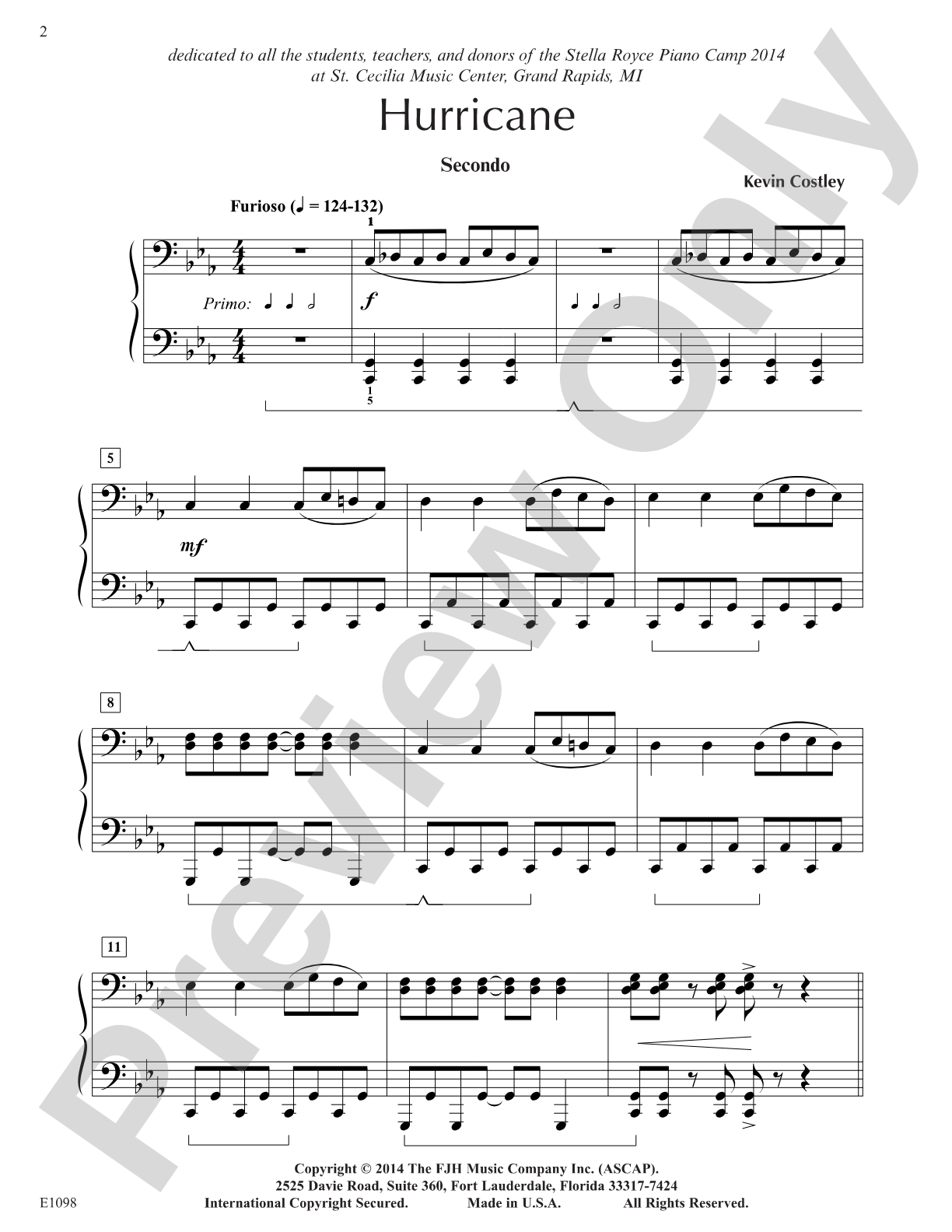 Hurricane: Piano