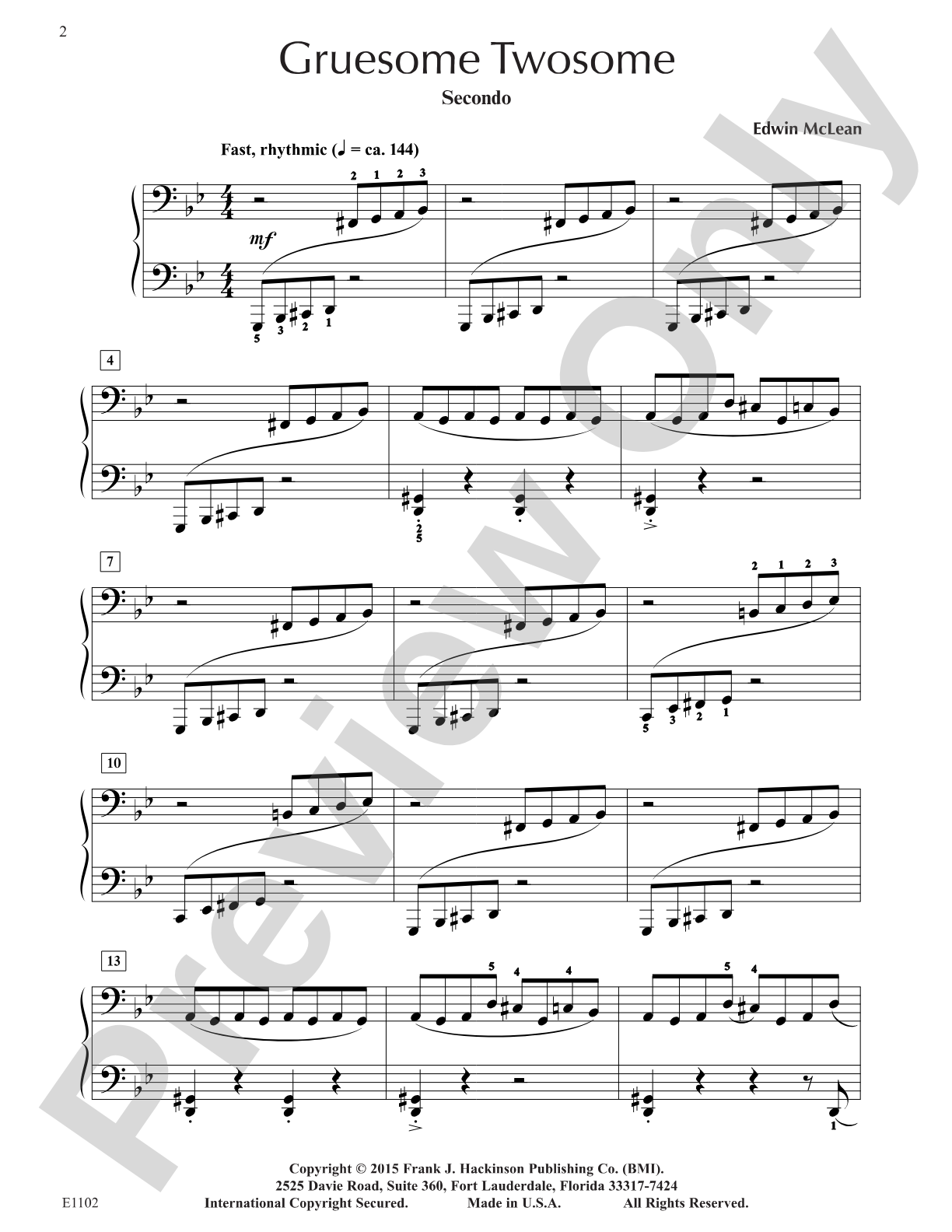 Gruesome Twosome: Piano