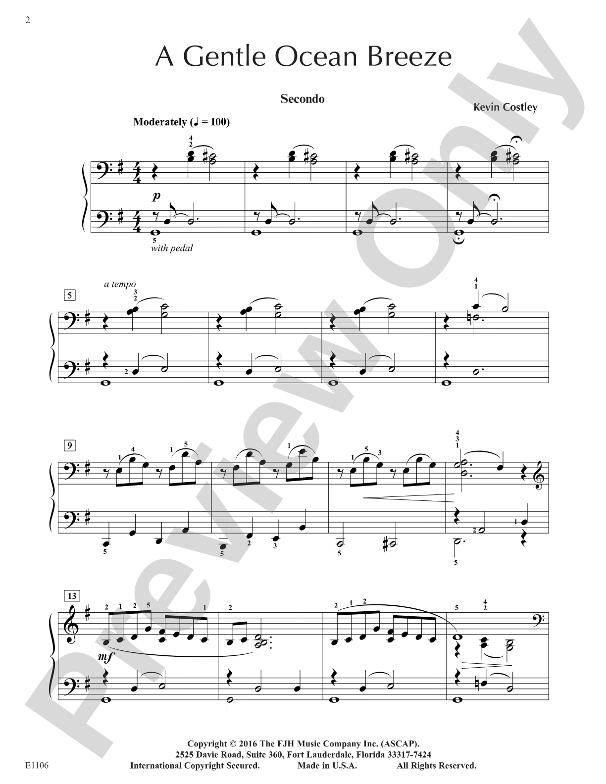 A Gentle Ocean Breeze: Piano