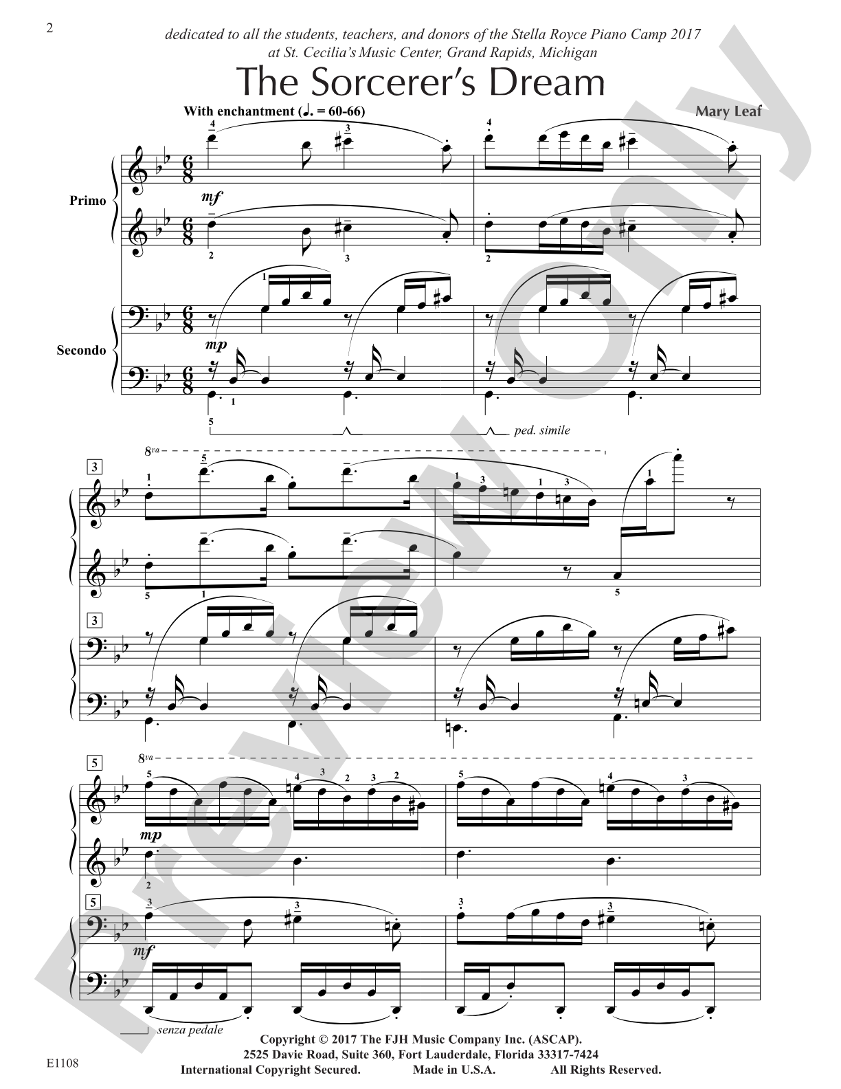 The Sorcerer's Dream: Piano