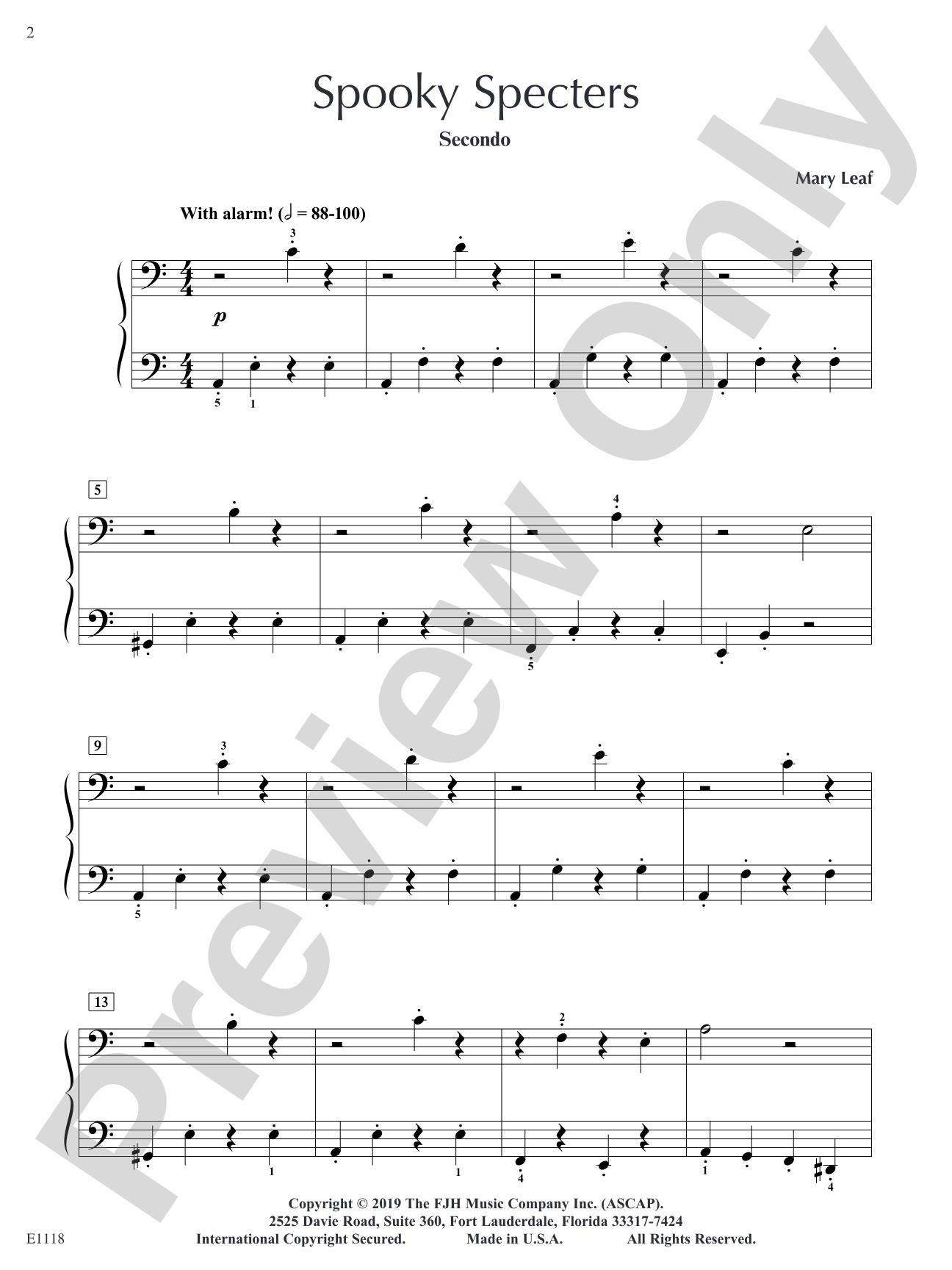 Spooky Specters: Piano