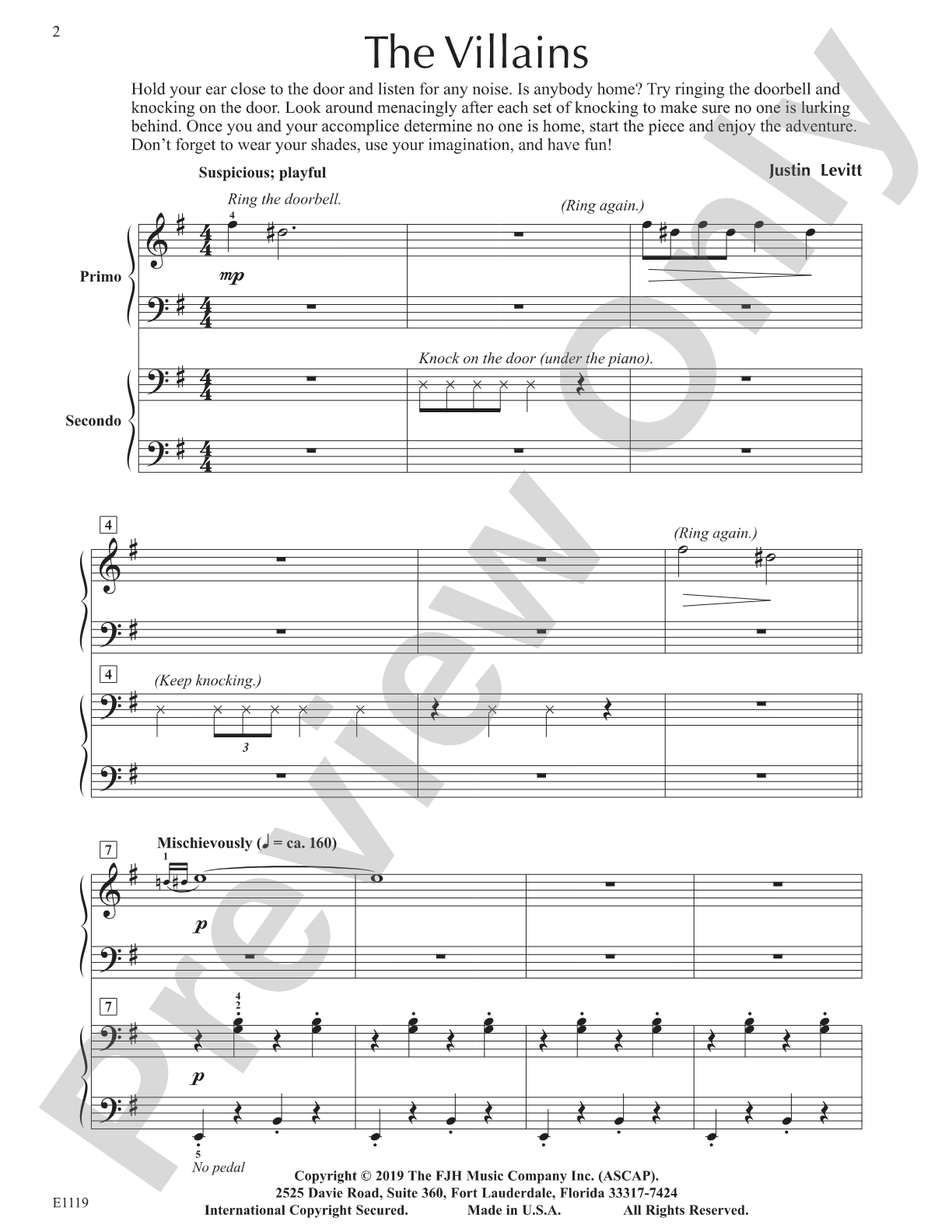 The Villains: Piano