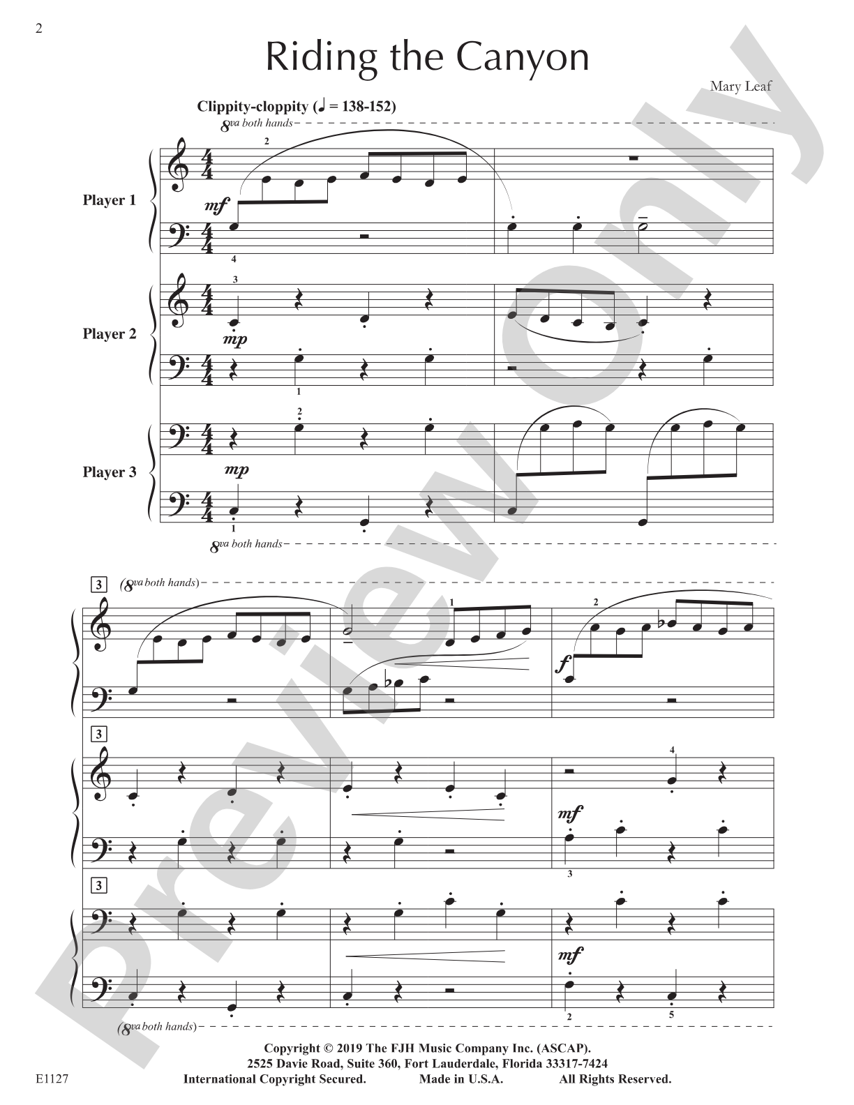 Riding the Canyon: Piano