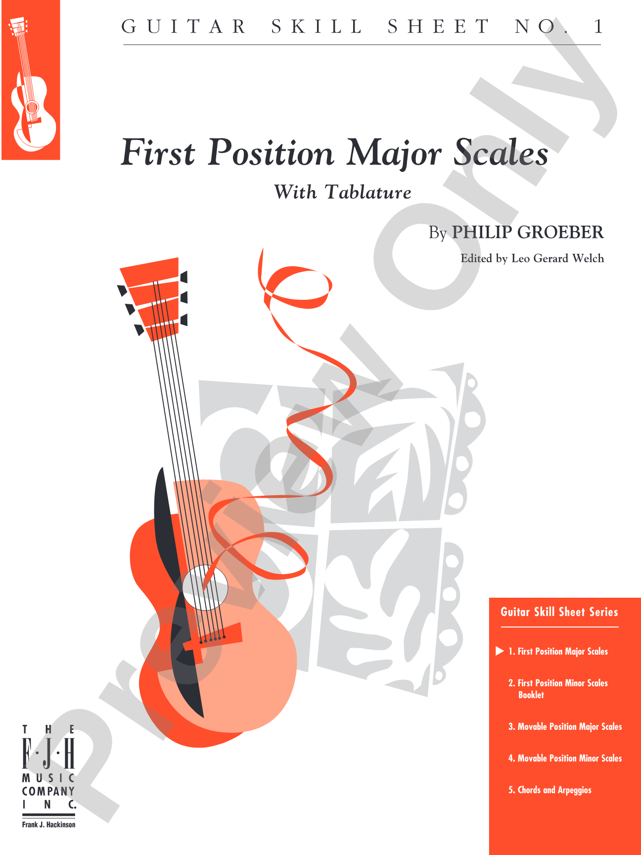 No. 1, First Position Major Scales: Easy Guitar
