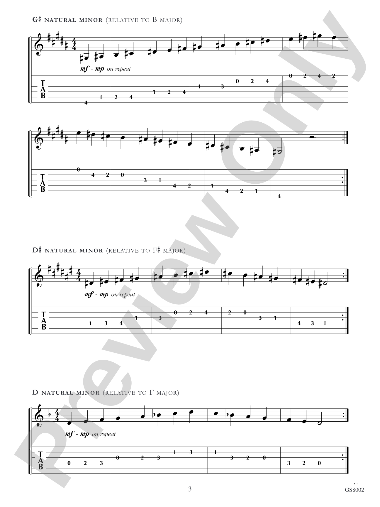 No. 2, First Position Minor Scales: Easy Guitar