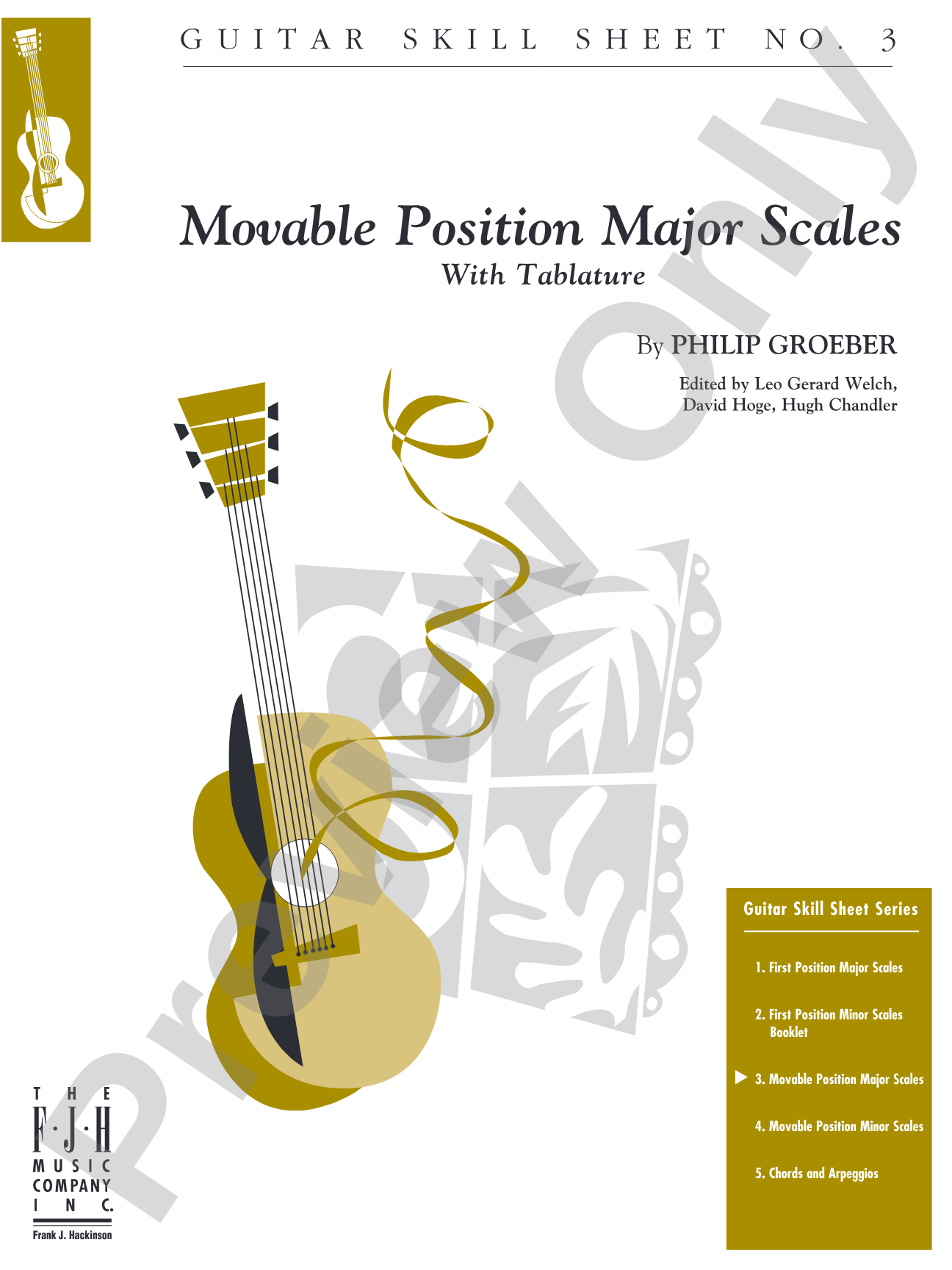 No. 3, Movable Position Major Scales: Easy Guitar