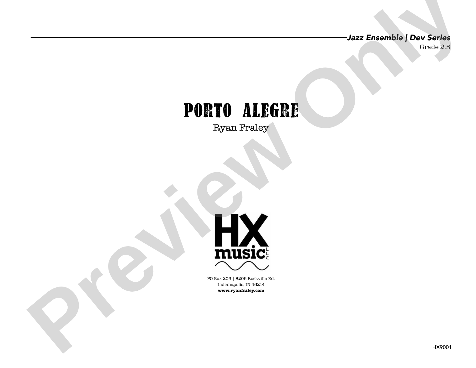 Porto Alegre: Jazz Ensemble Conductor Score & Parts