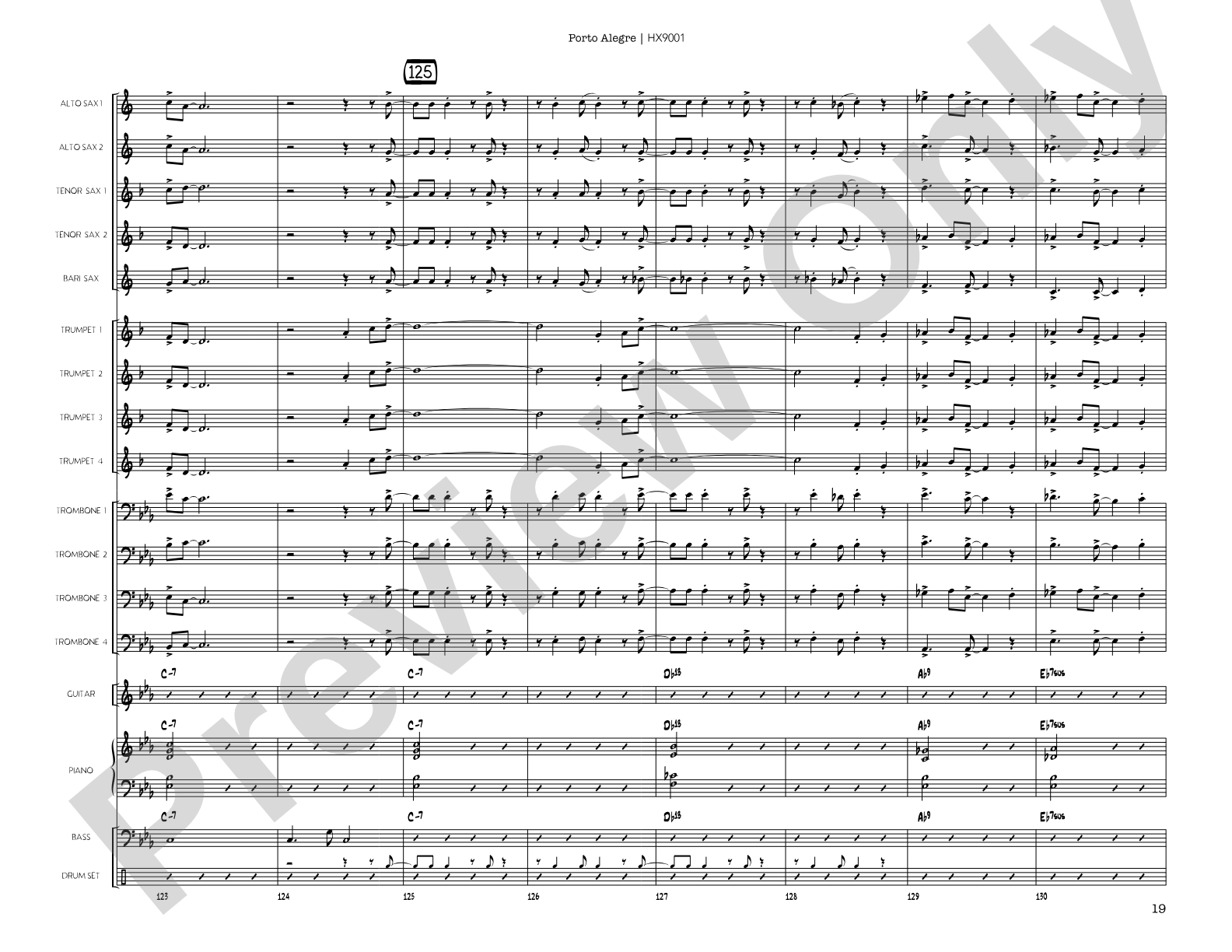 Porto Alegre: Jazz Ensemble Conductor Score & Parts