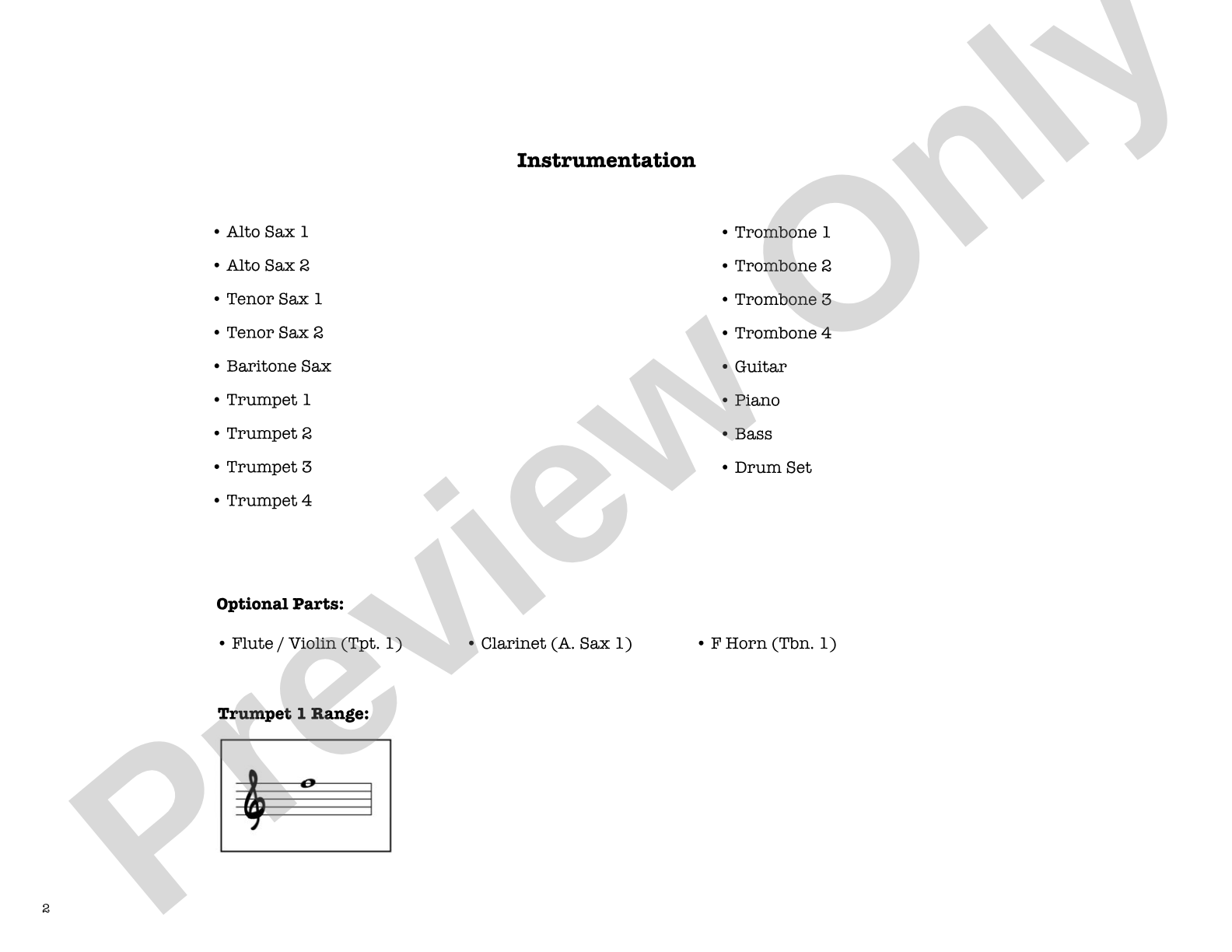 Porto Alegre: Jazz Ensemble Conductor Score & Parts