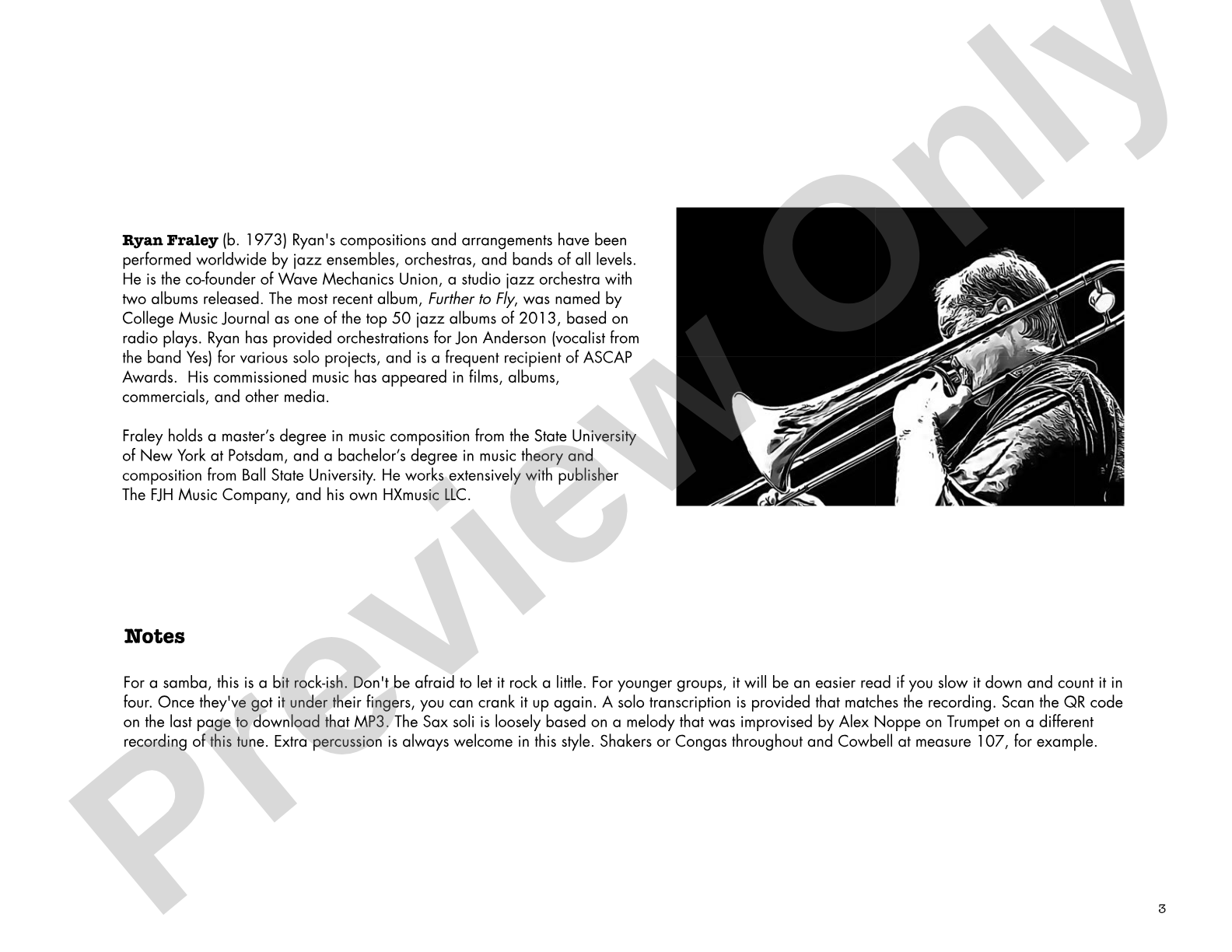 Porto Alegre: Jazz Ensemble Conductor Score & Parts