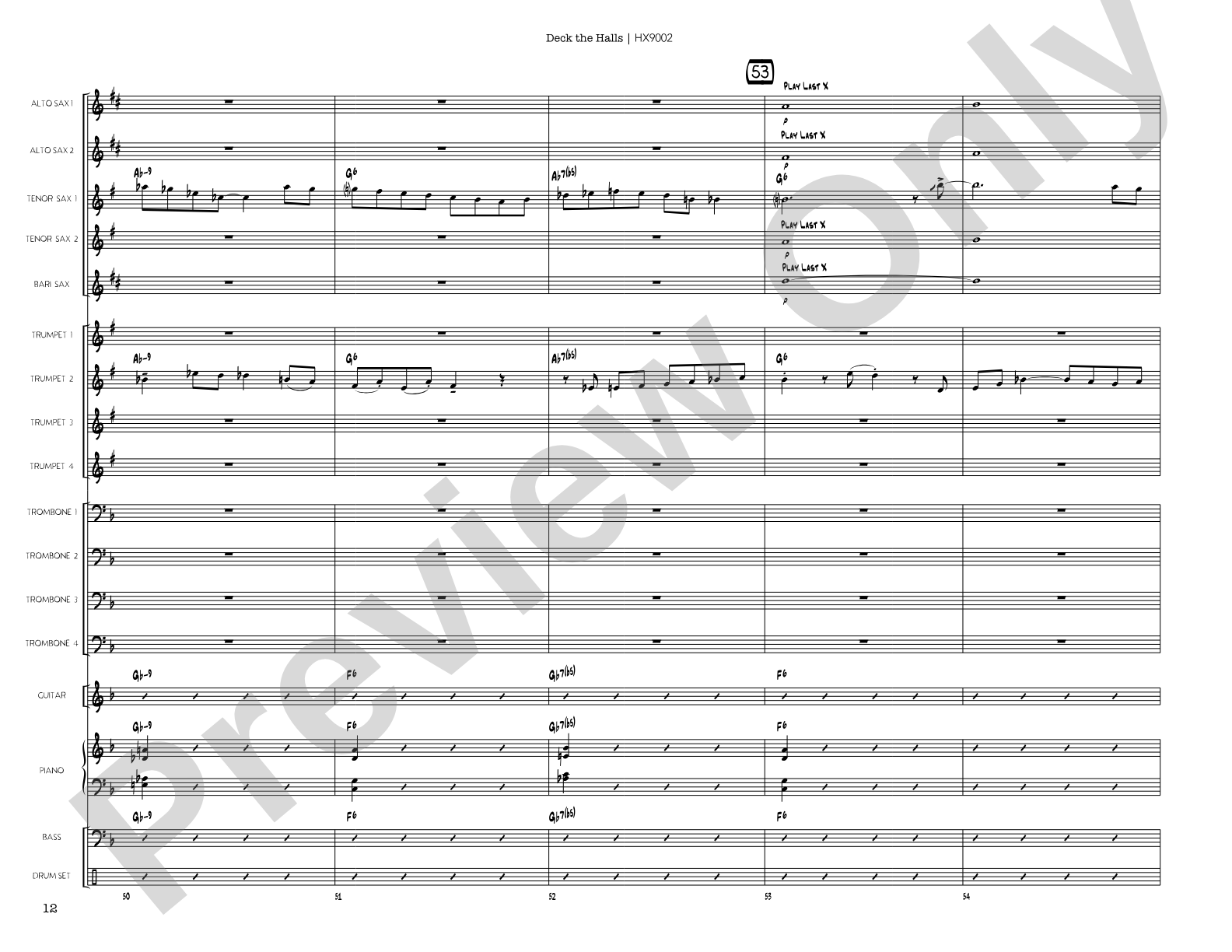 Deck the Halls: Jazz Ensemble Conductor Score & Parts