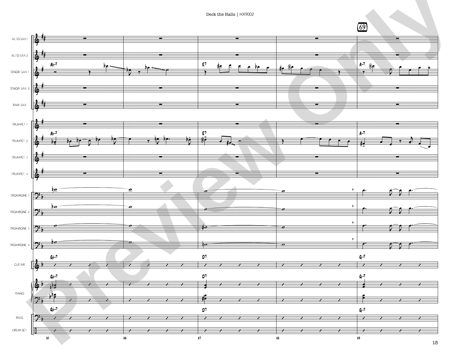 Deck the Halls: Jazz Ensemble Conductor Score & Parts