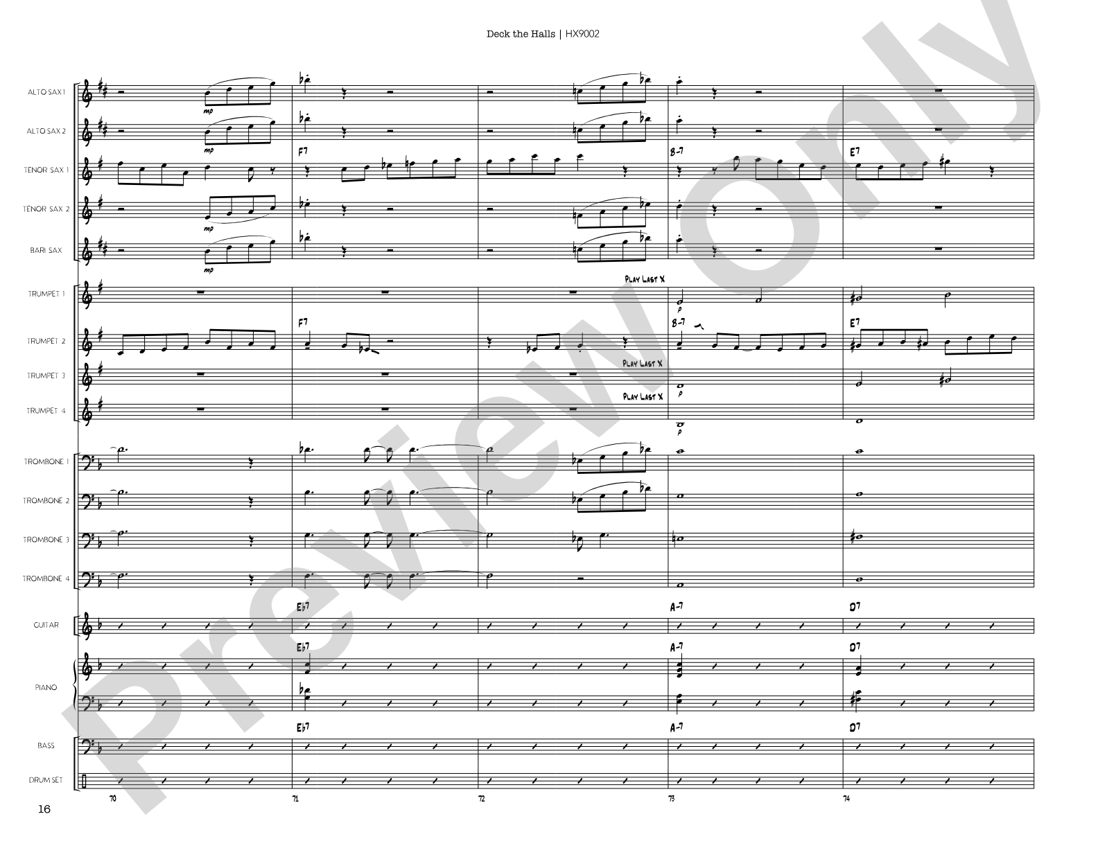 Deck the Halls: Jazz Ensemble Conductor Score & Parts