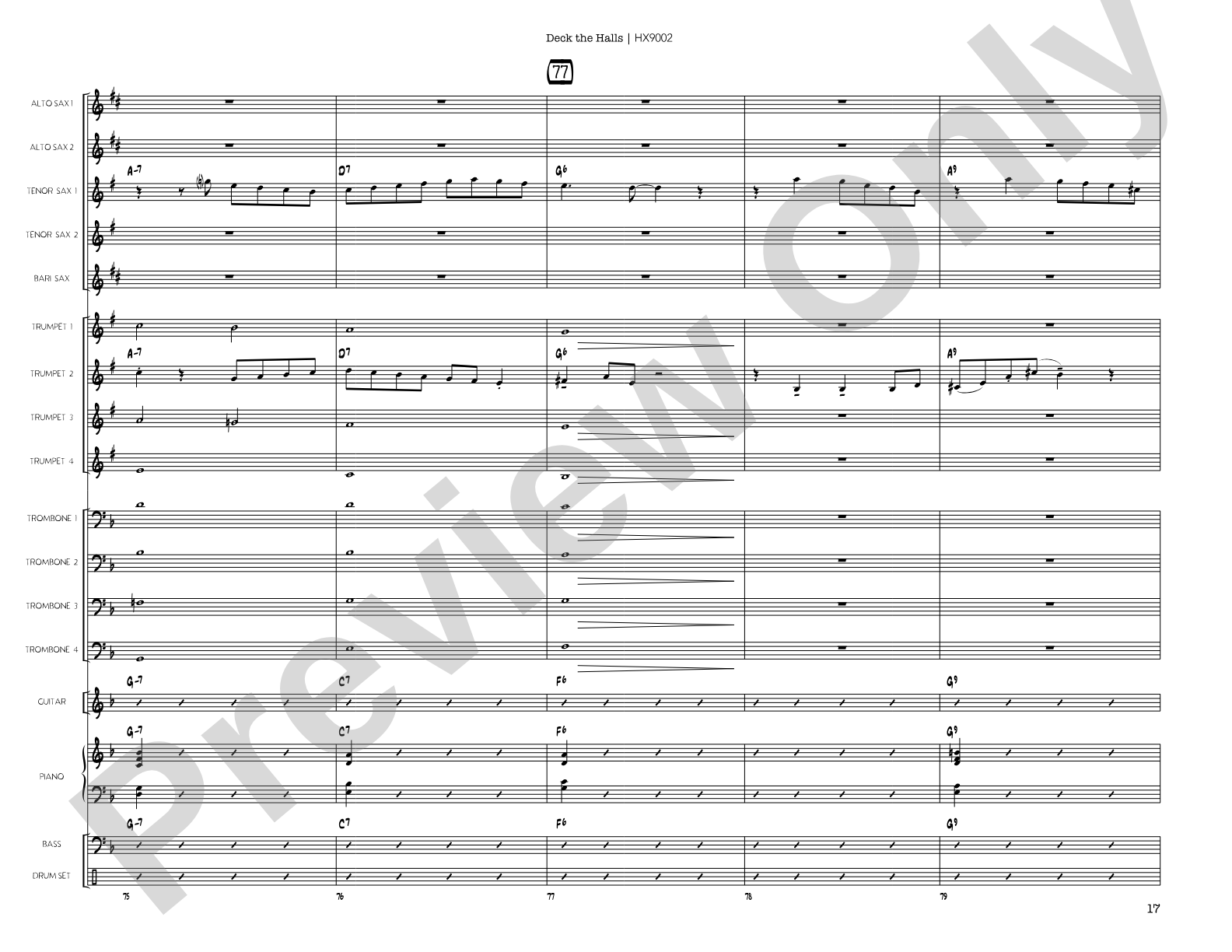Deck the Halls: Jazz Ensemble Conductor Score & Parts