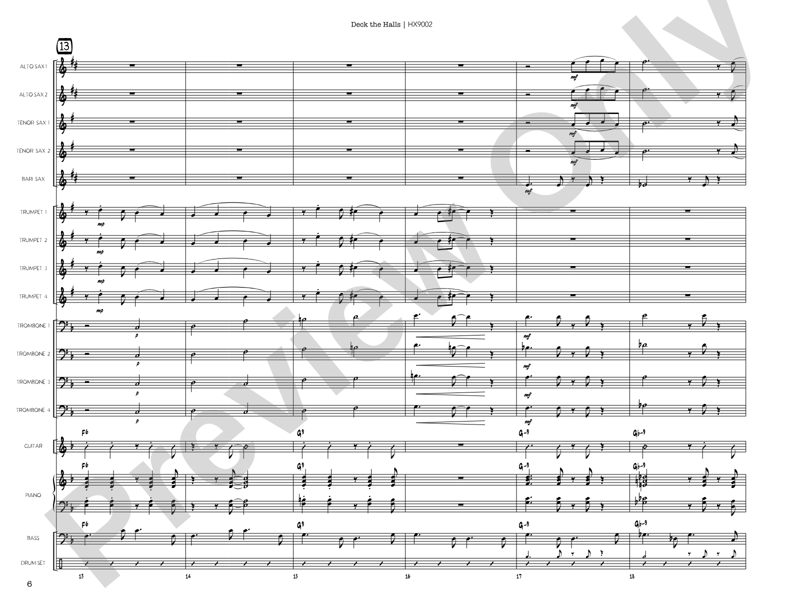 Deck the Halls: Jazz Ensemble Conductor Score & Parts