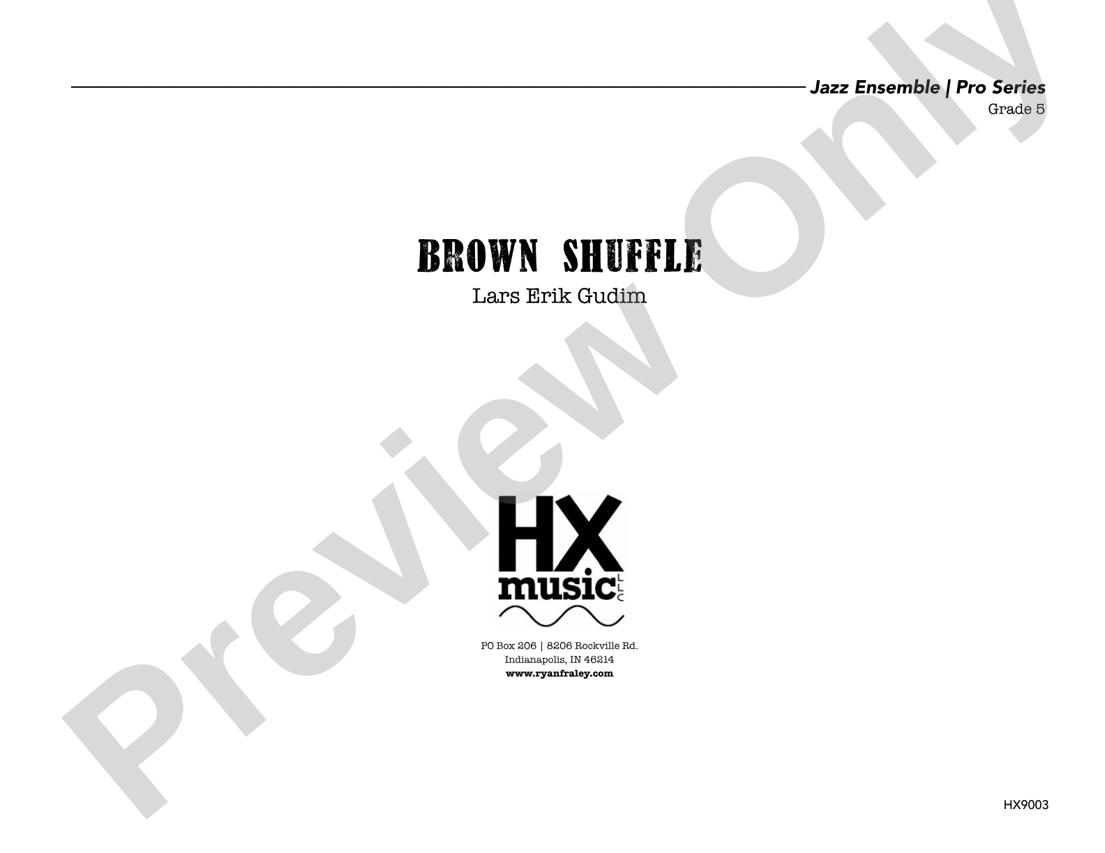Brown Shuffle: Jazz Ensemble Conductor Score & Parts