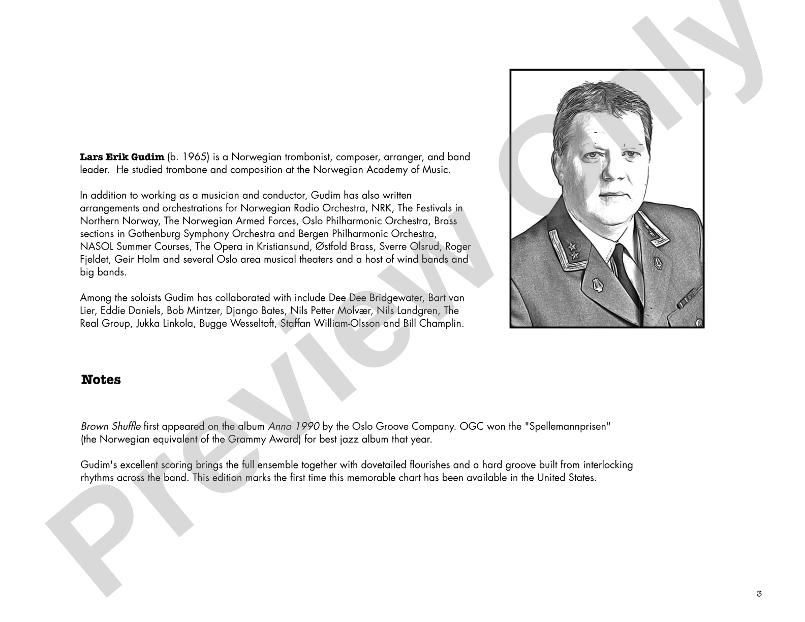 Brown Shuffle: Jazz Ensemble Conductor Score & Parts