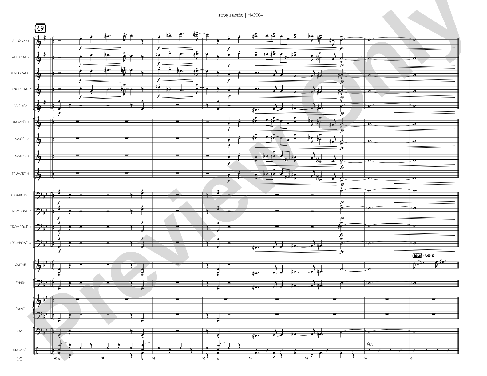 Prog Pacific: Jazz Ensemble Conductor Score & Parts