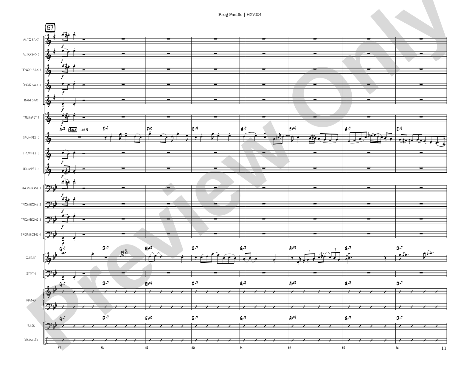 Prog Pacific: Jazz Ensemble Conductor Score & Parts