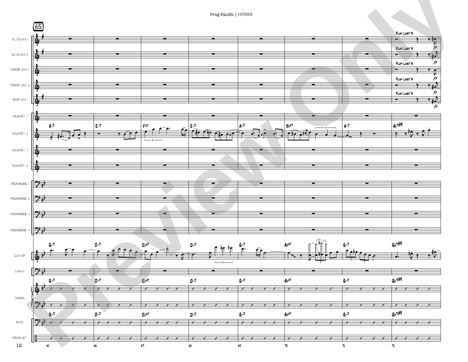 Prog Pacific: Jazz Ensemble Conductor Score & Parts