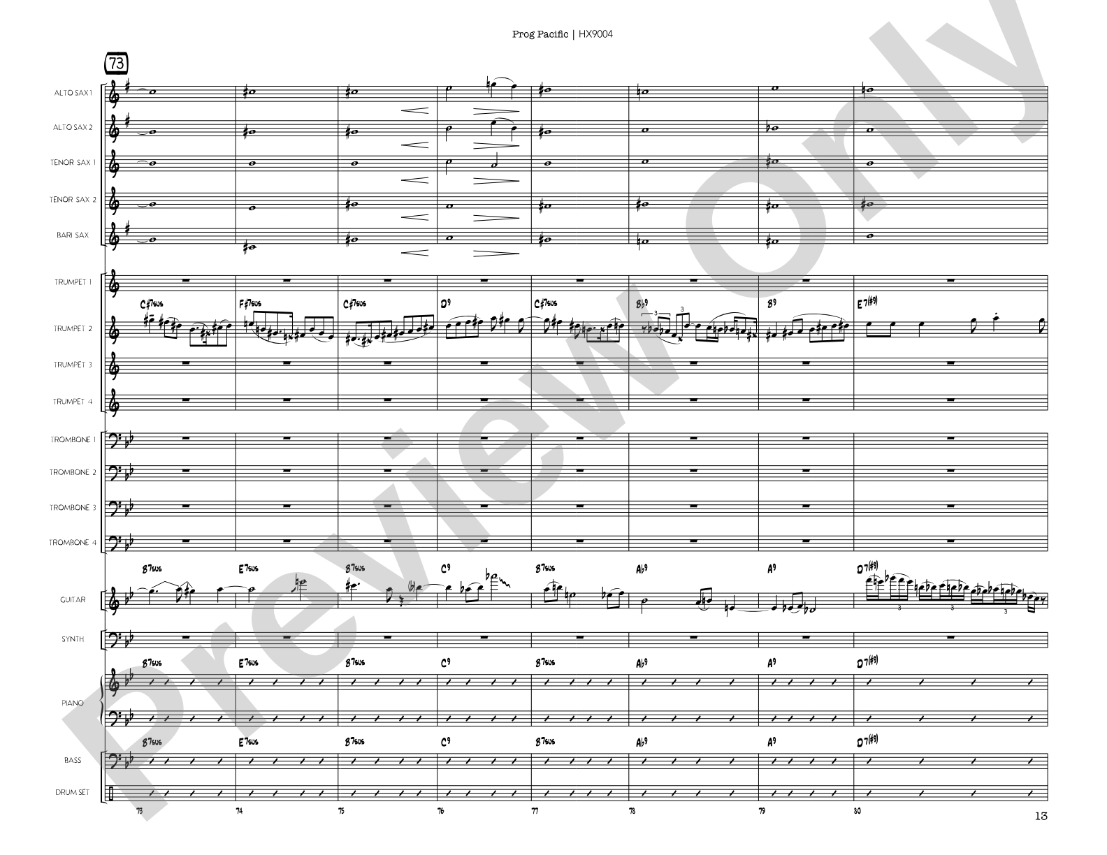 Prog Pacific: Jazz Ensemble Conductor Score & Parts