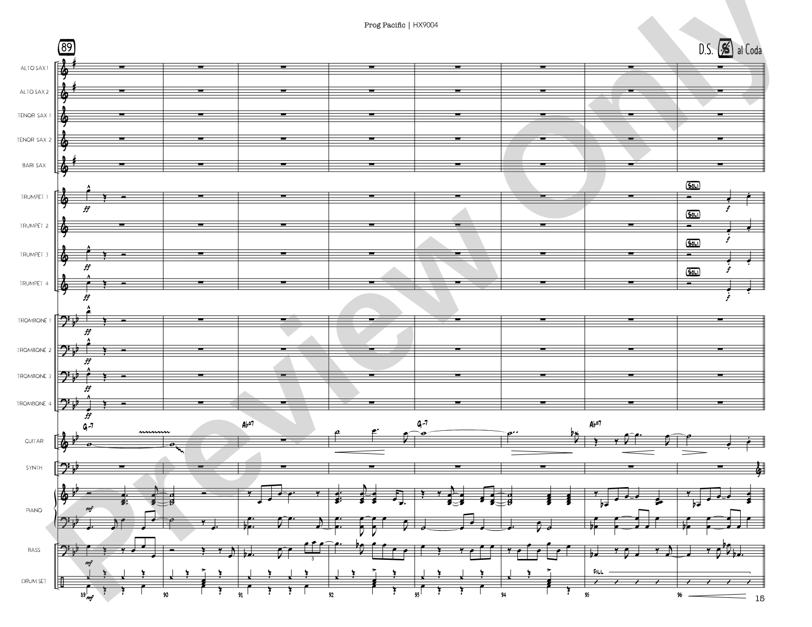 Prog Pacific: Jazz Ensemble Conductor Score & Parts