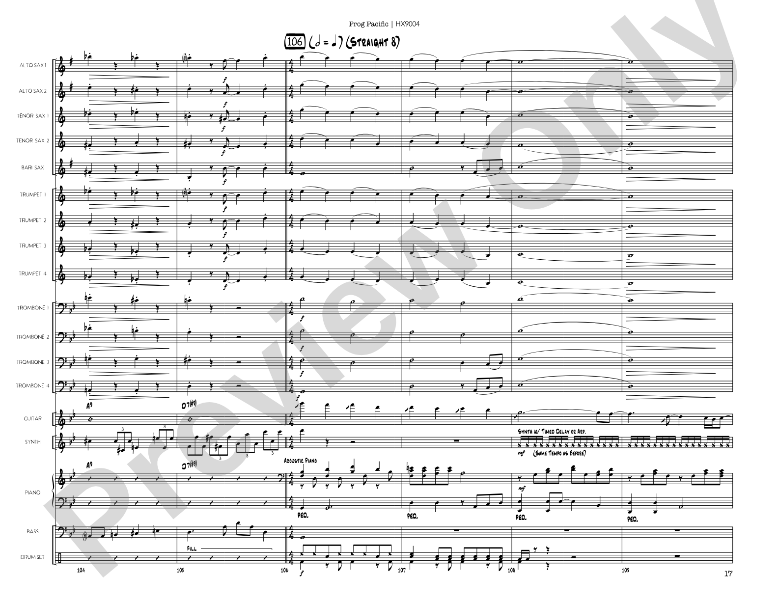 Prog Pacific: Jazz Ensemble Conductor Score & Parts