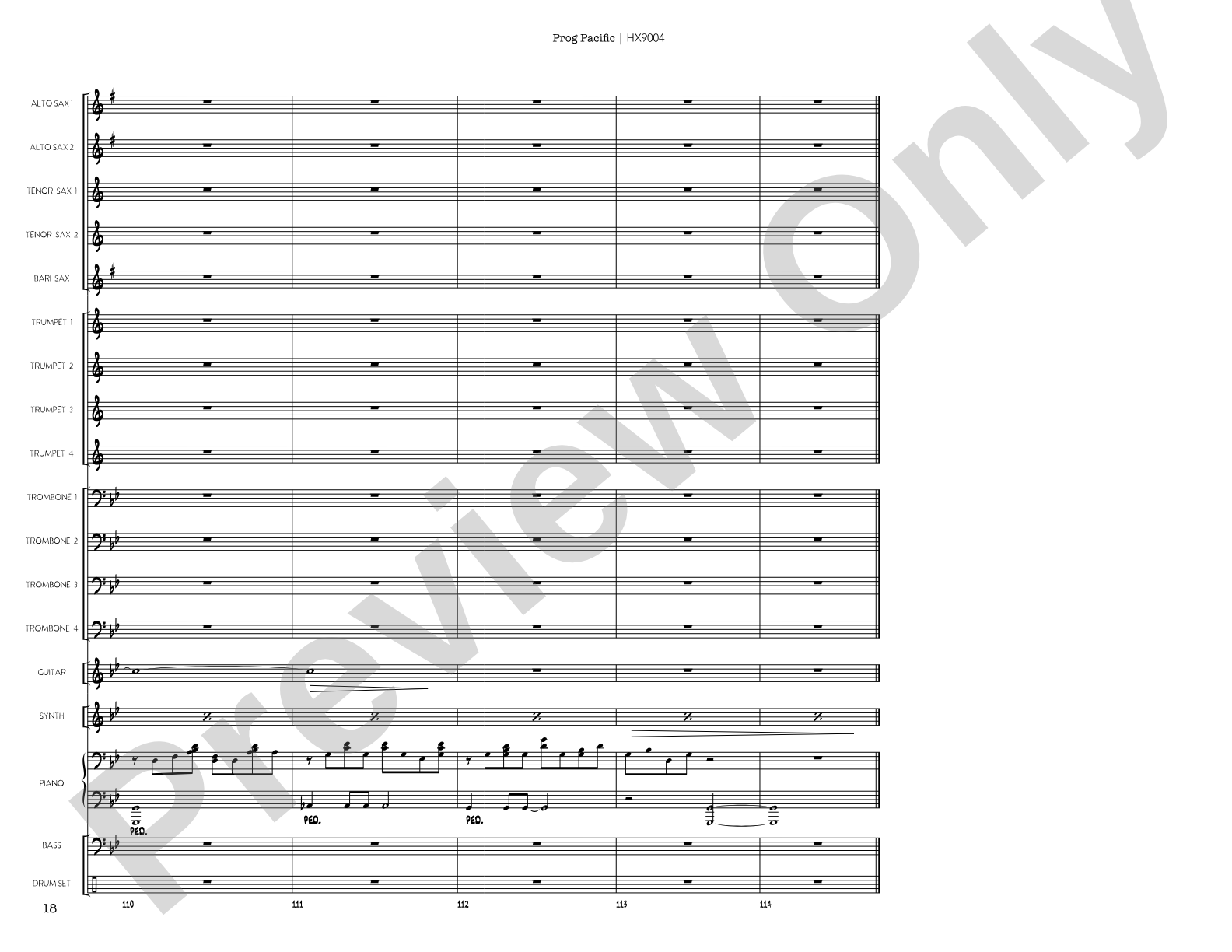 Prog Pacific: Jazz Ensemble Conductor Score & Parts