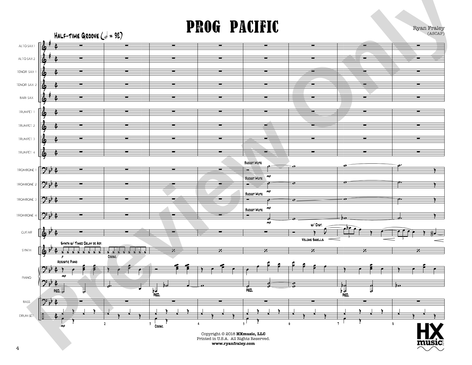 Prog Pacific: Jazz Ensemble Conductor Score & Parts