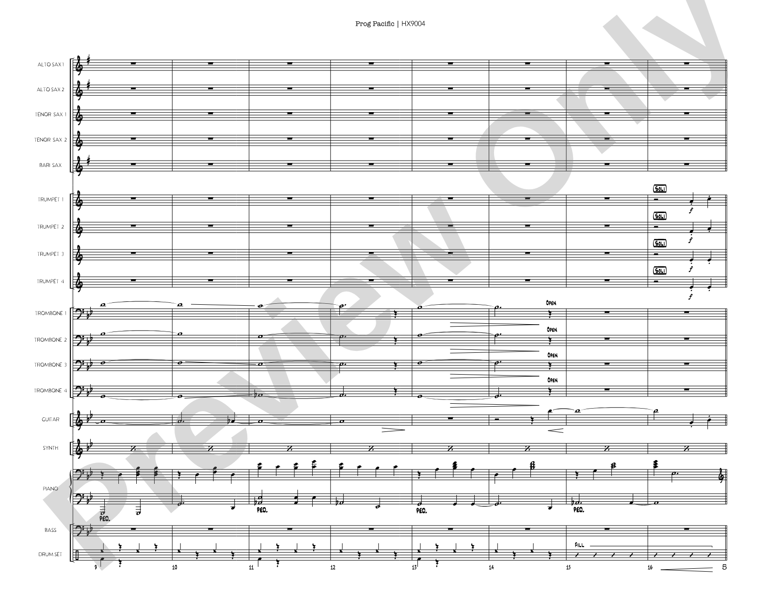 Prog Pacific: Jazz Ensemble Conductor Score & Parts