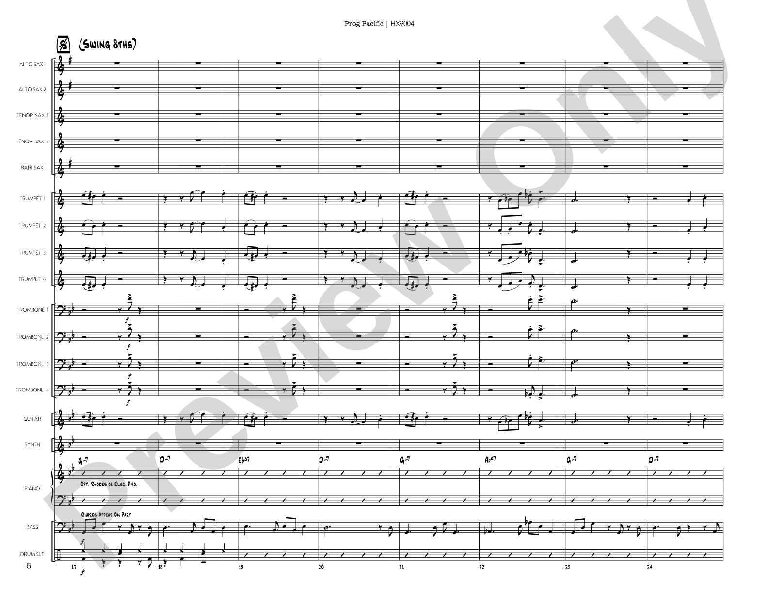 Prog Pacific: Jazz Ensemble Conductor Score & Parts