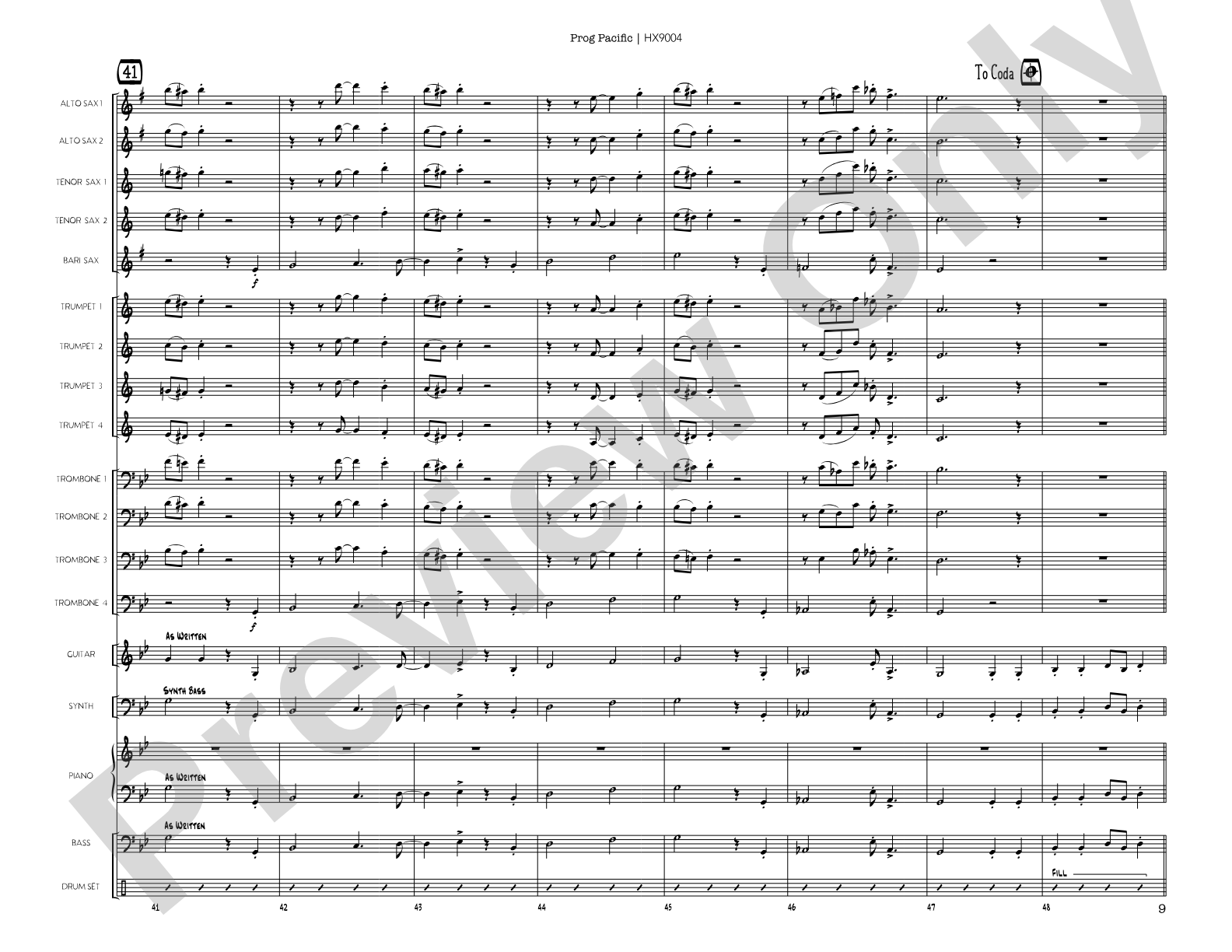 Prog Pacific: Jazz Ensemble Conductor Score & Parts