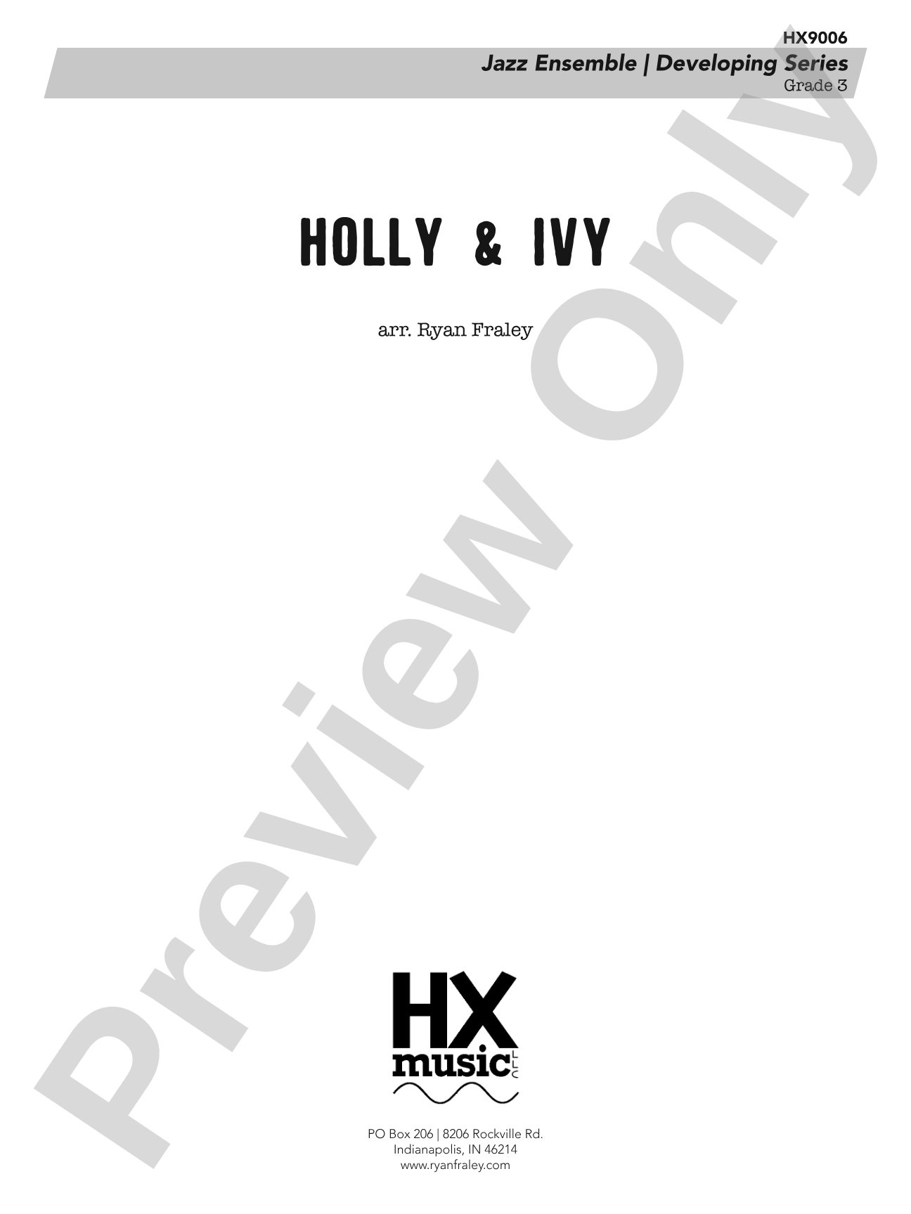 Holly & Ivy: Jazz Ensemble Conductor Score & Parts