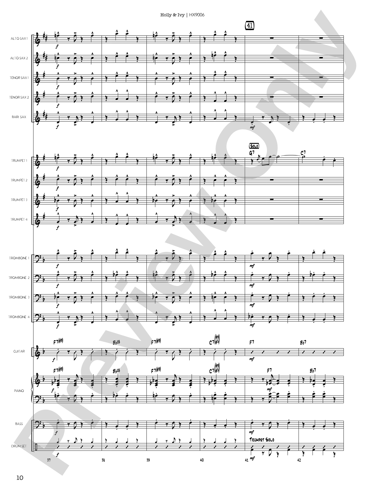 Holly & Ivy: Jazz Ensemble Conductor Score & Parts