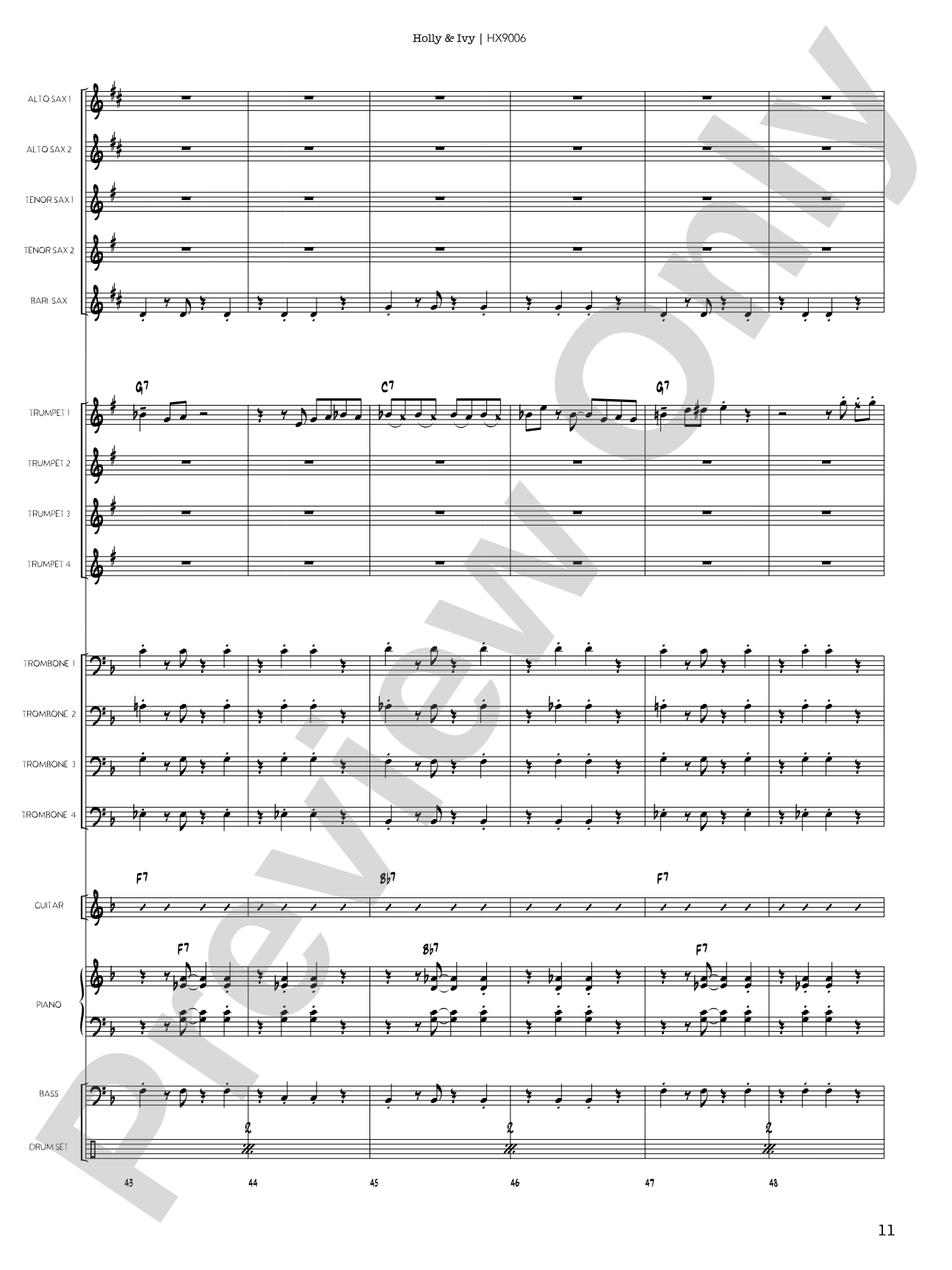 Holly & Ivy: Jazz Ensemble Conductor Score & Parts