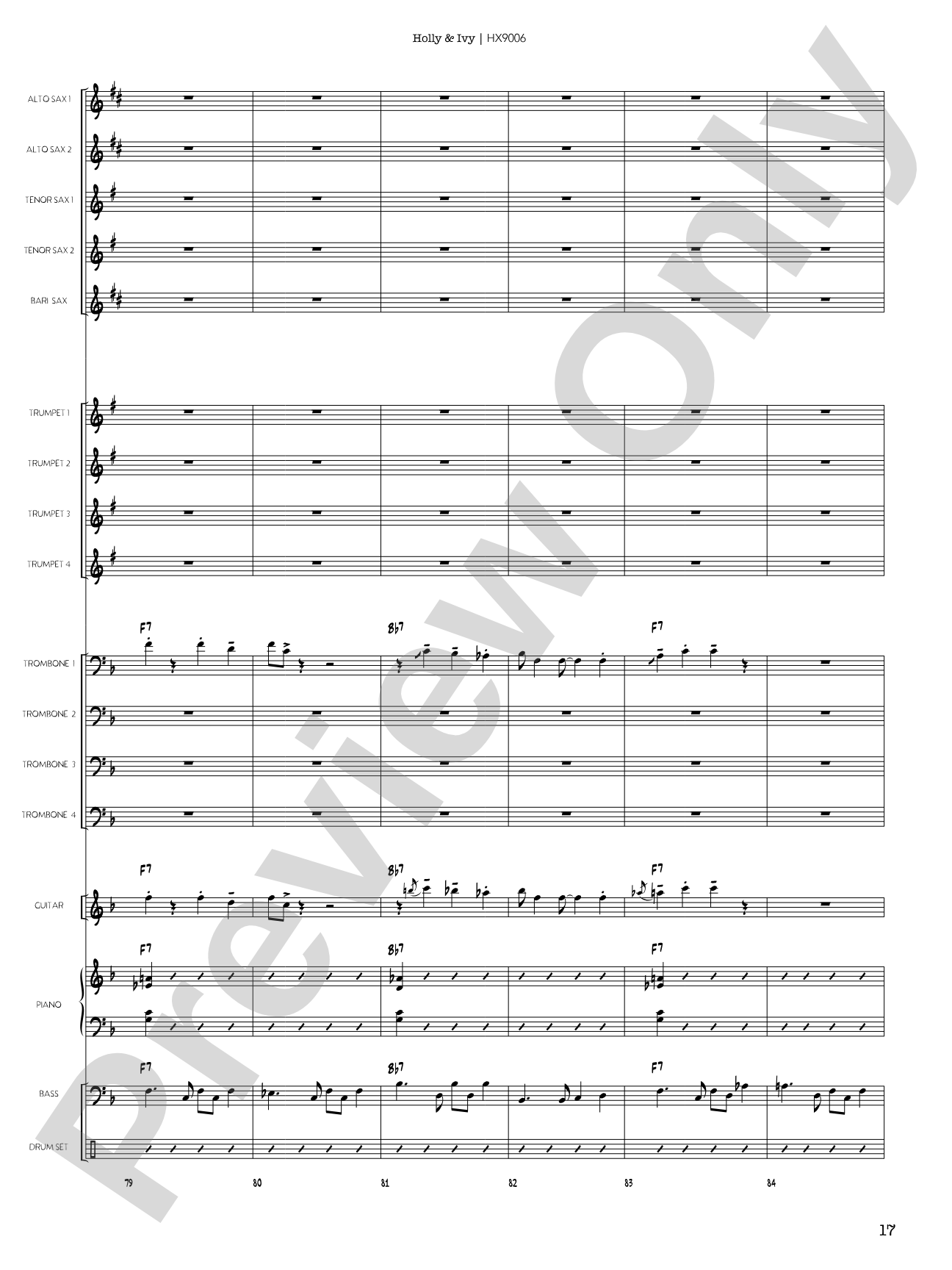 Holly & Ivy: Jazz Ensemble Conductor Score & Parts