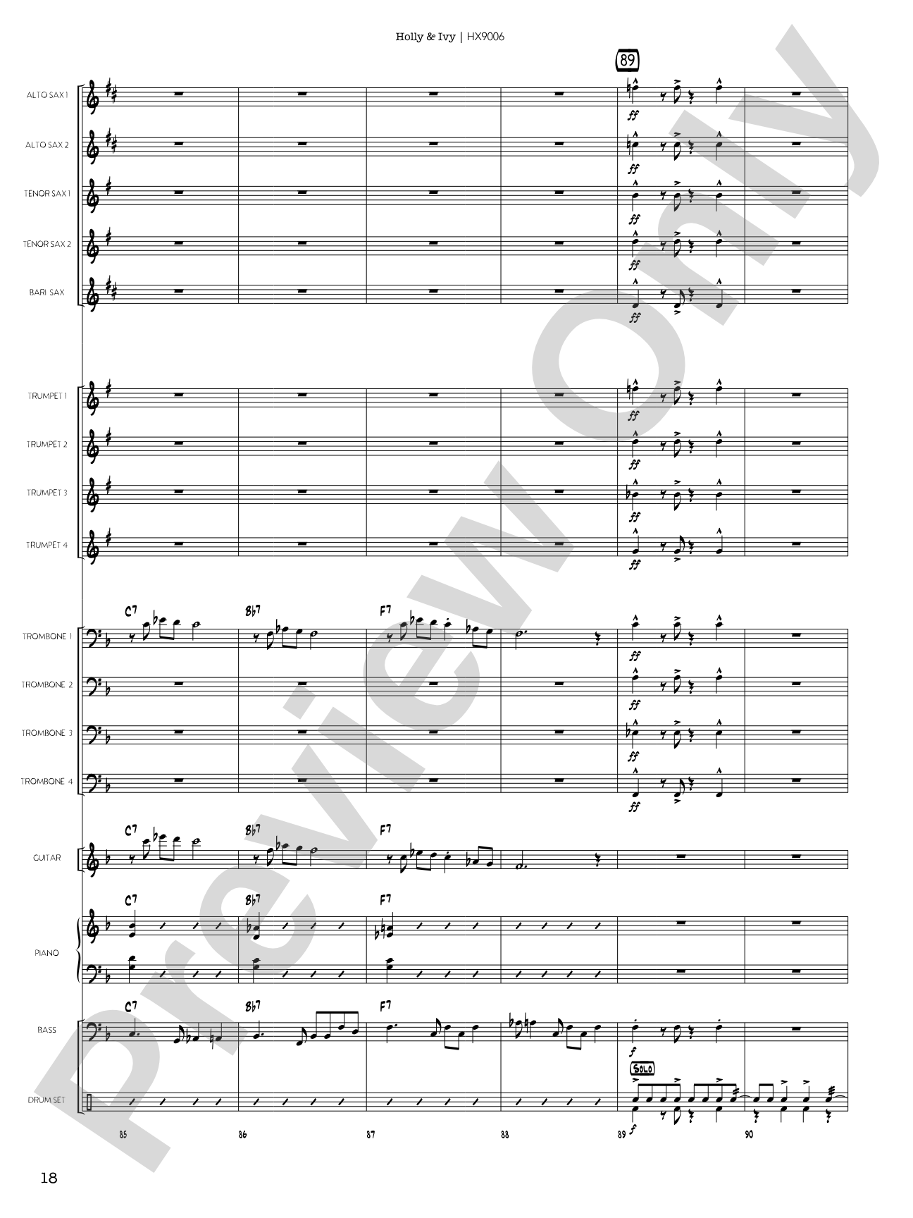 Holly & Ivy: Jazz Ensemble Conductor Score & Parts