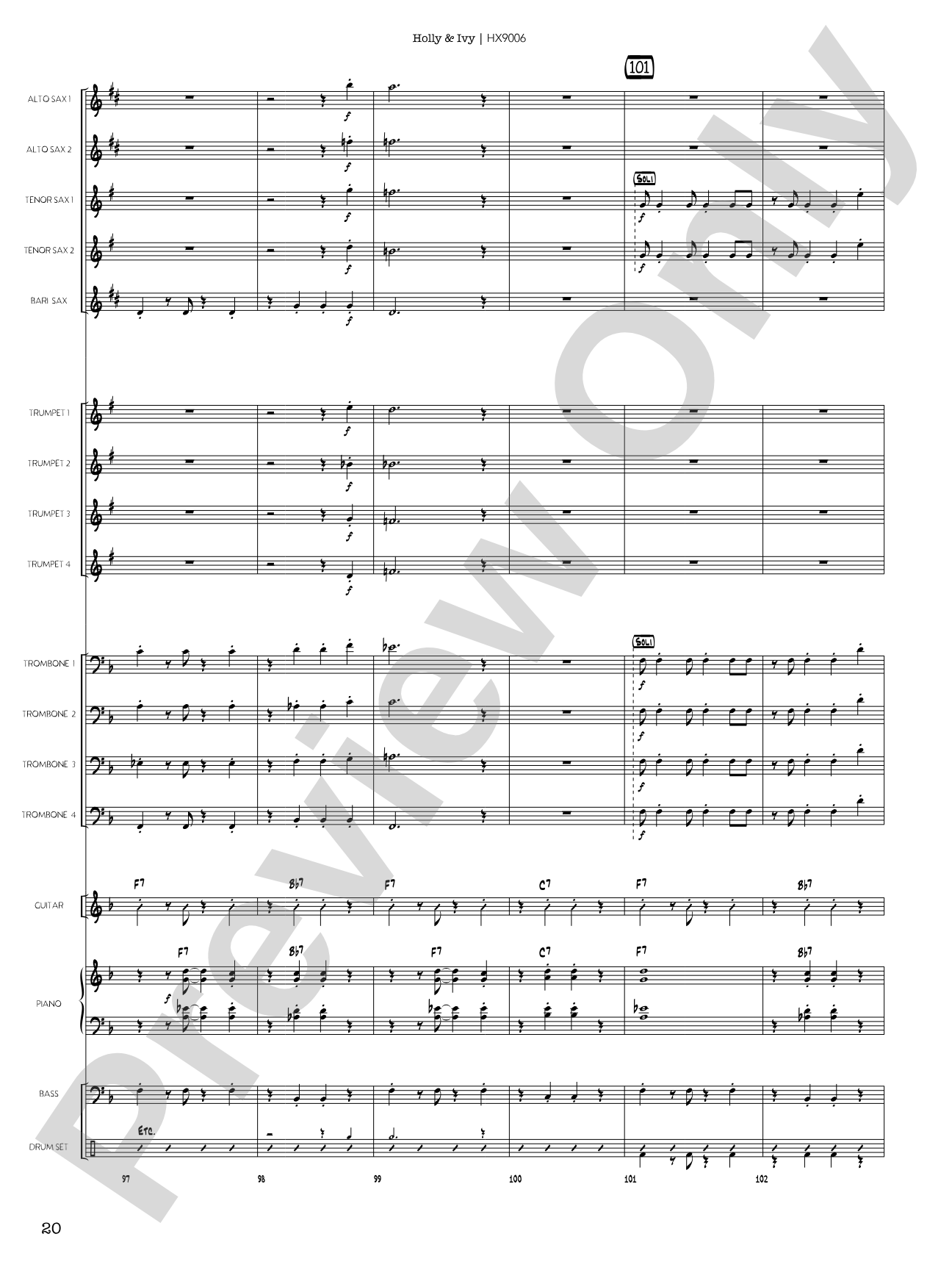 Holly & Ivy: Jazz Ensemble Conductor Score & Parts