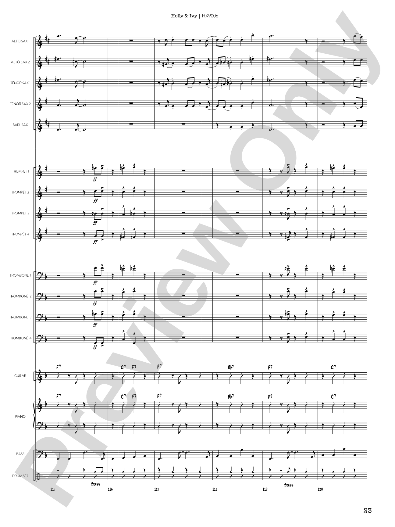 Holly & Ivy: Jazz Ensemble Conductor Score & Parts